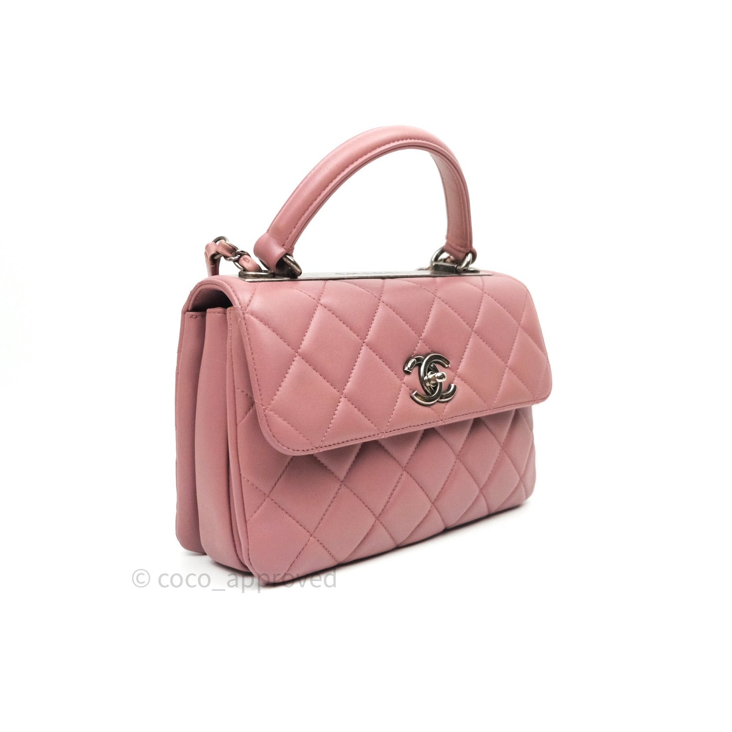 Chanel Quilted Small Trendy CC Flap Bag Mauve Pink Lambskin Ruthenium Hardware
