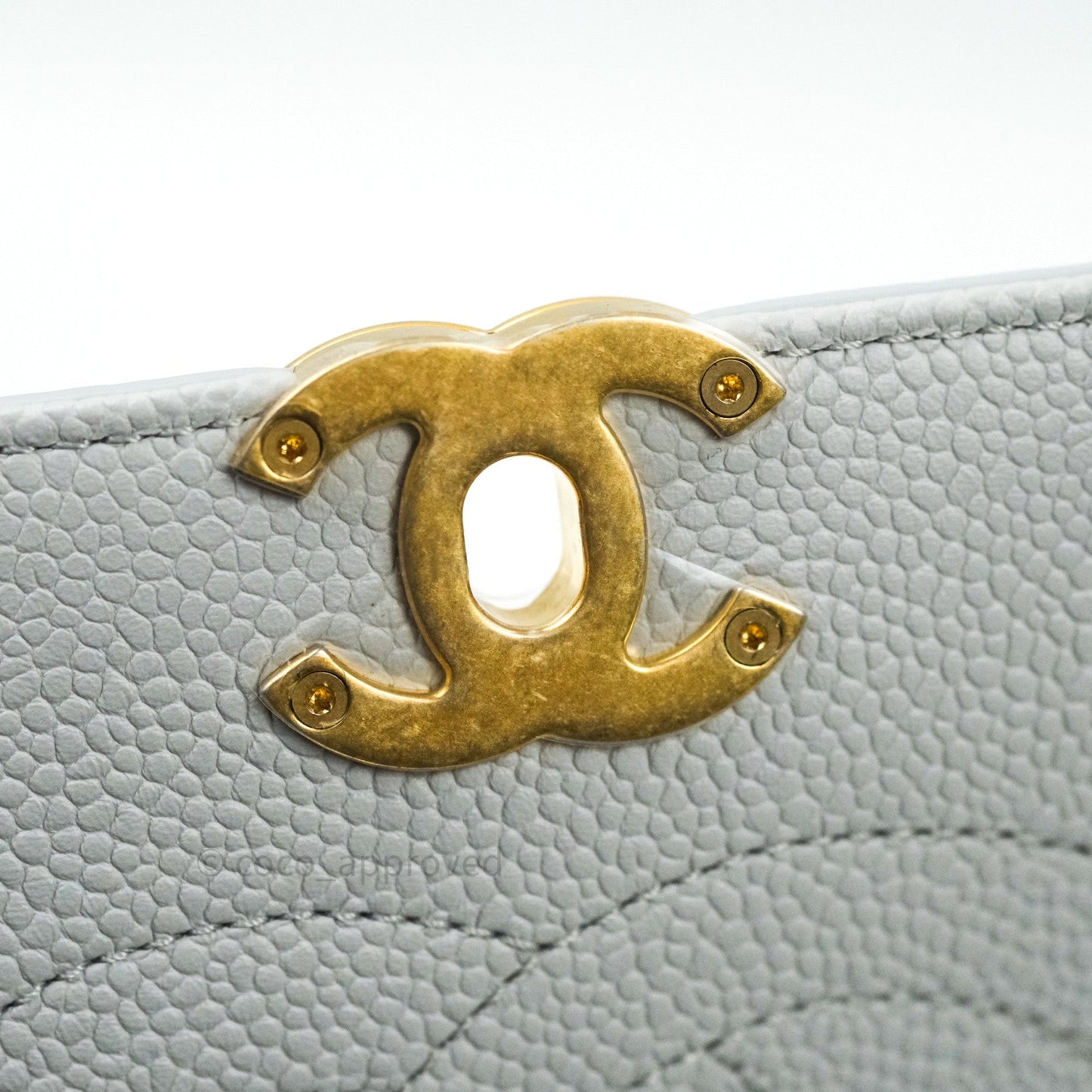 Chanel Chic Affinity Small Grained Calfskin Grey Gold Hardware