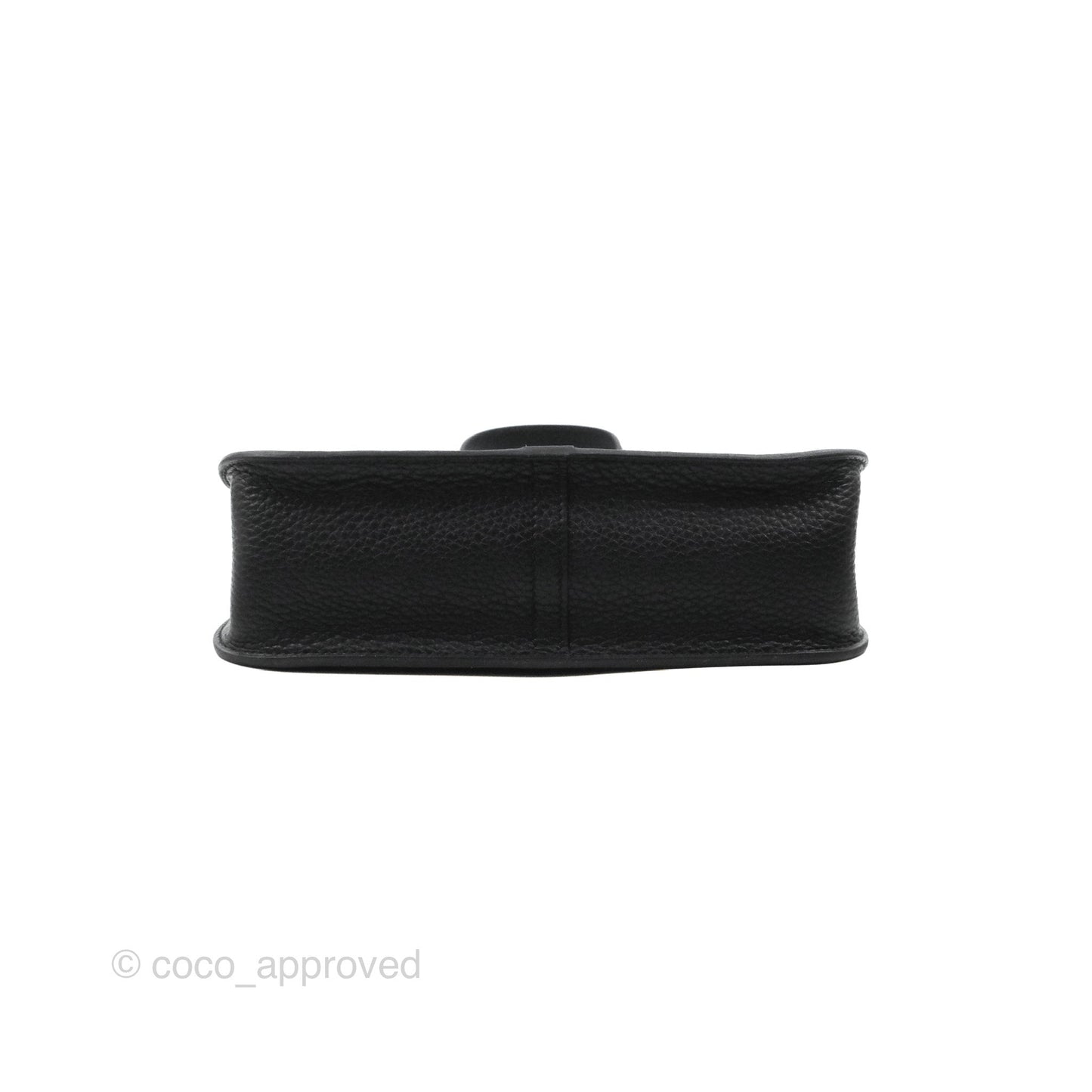 Hermès Halzan 25 Black Clemence Palladium Hardware