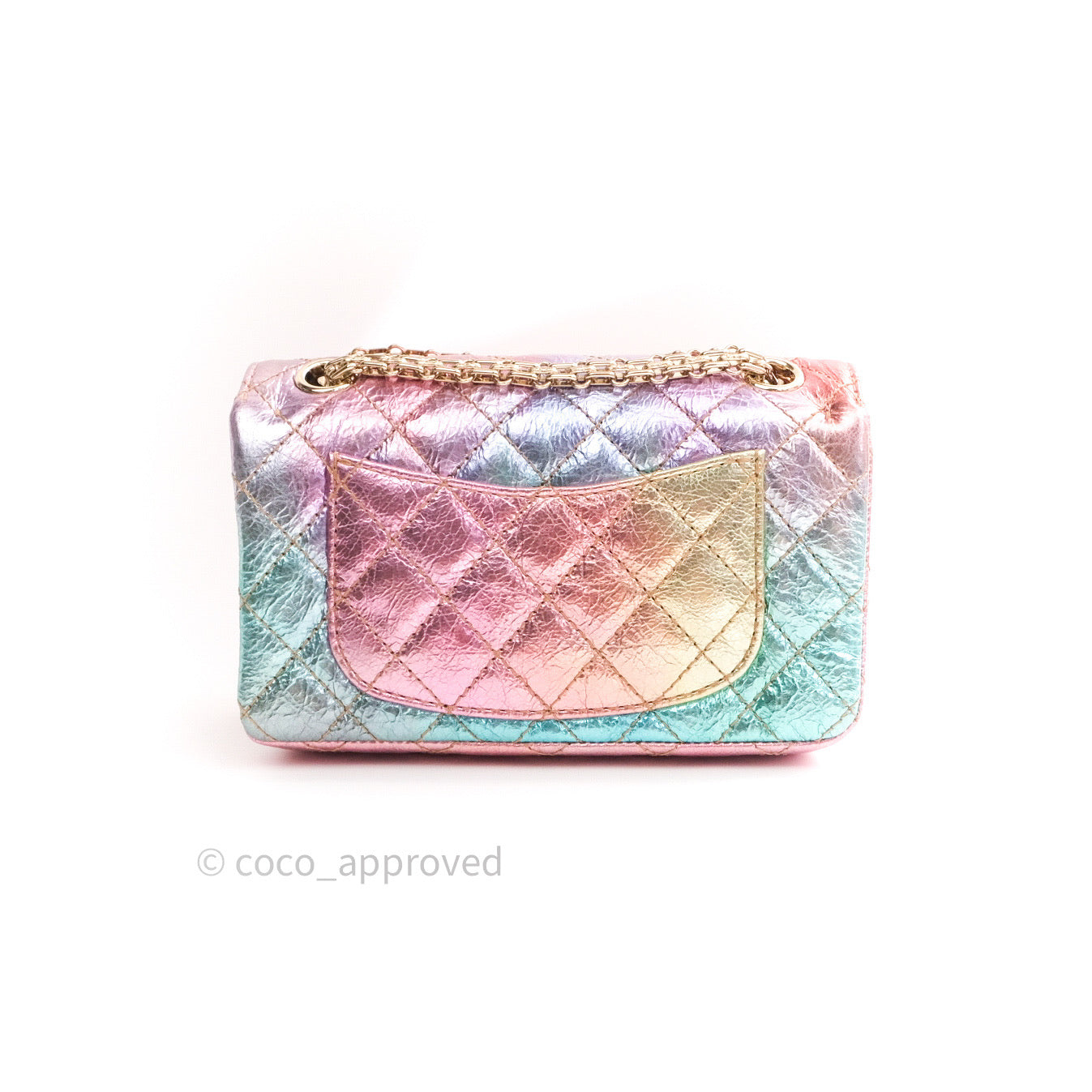 Chanel Mini Reissue 224 Rainbow Quilted Calfskin Gold Hardware