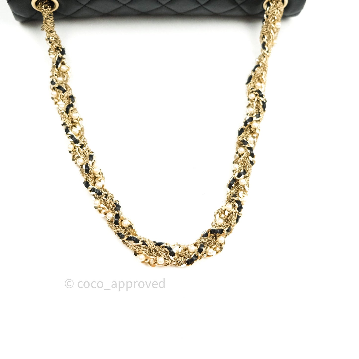 Chanel Quilted Medium Lambskin Westminster Pearl Flap Black