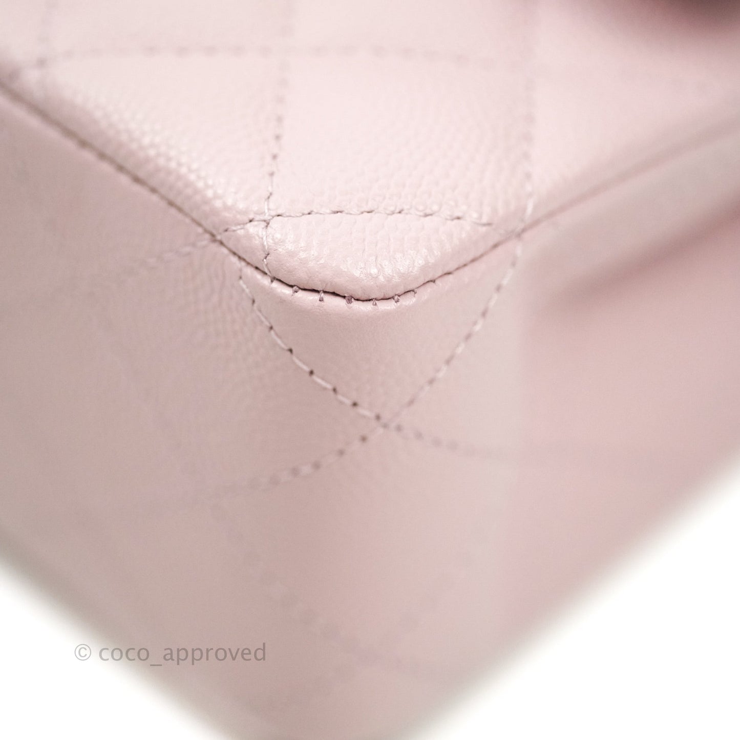 Chanel Classic M/L Medium Double Flap Bag Light Pink Caviar Gold Hardware