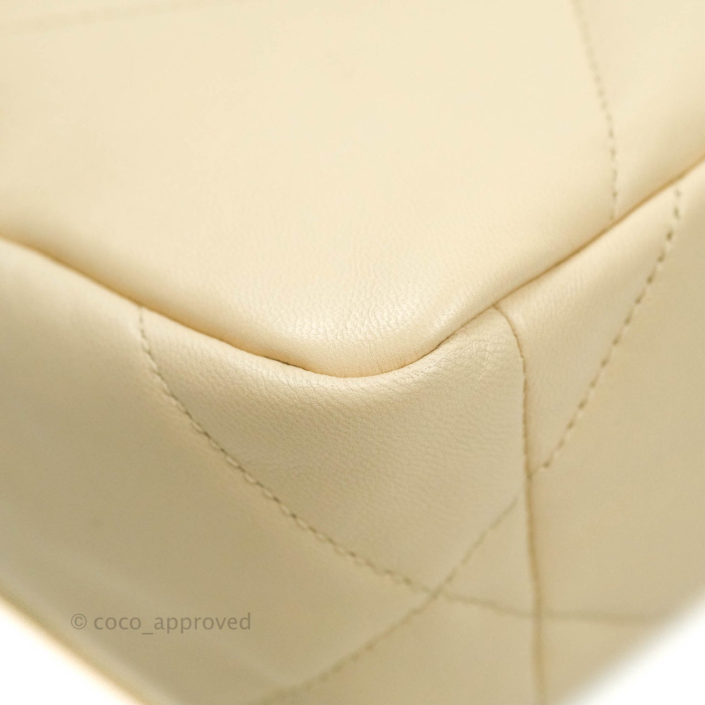 Chanel 19 Small Beige Goatskin Mixed Hardware