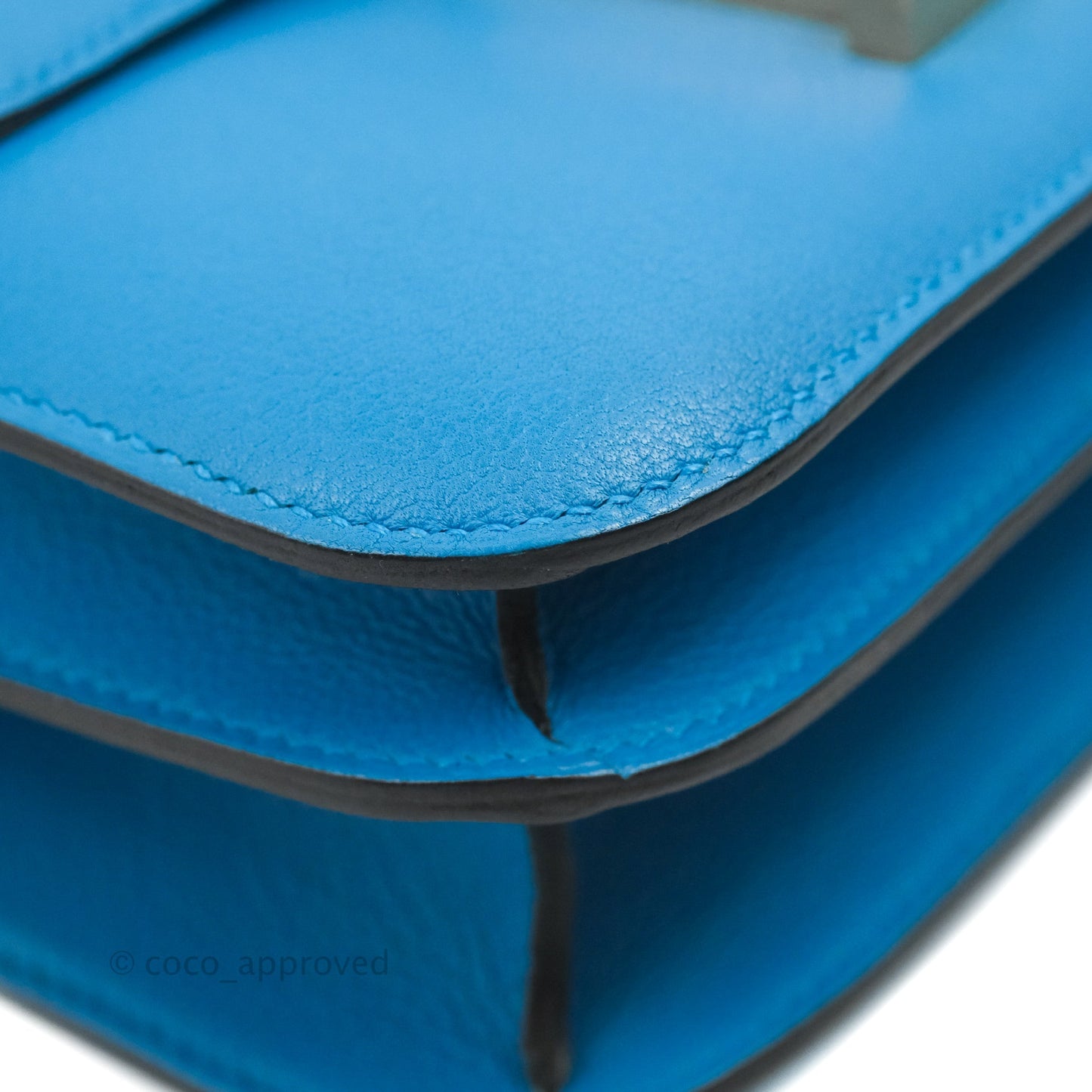 Hermès Constance 24 Bleu Frida Evercolor Gold Hardware