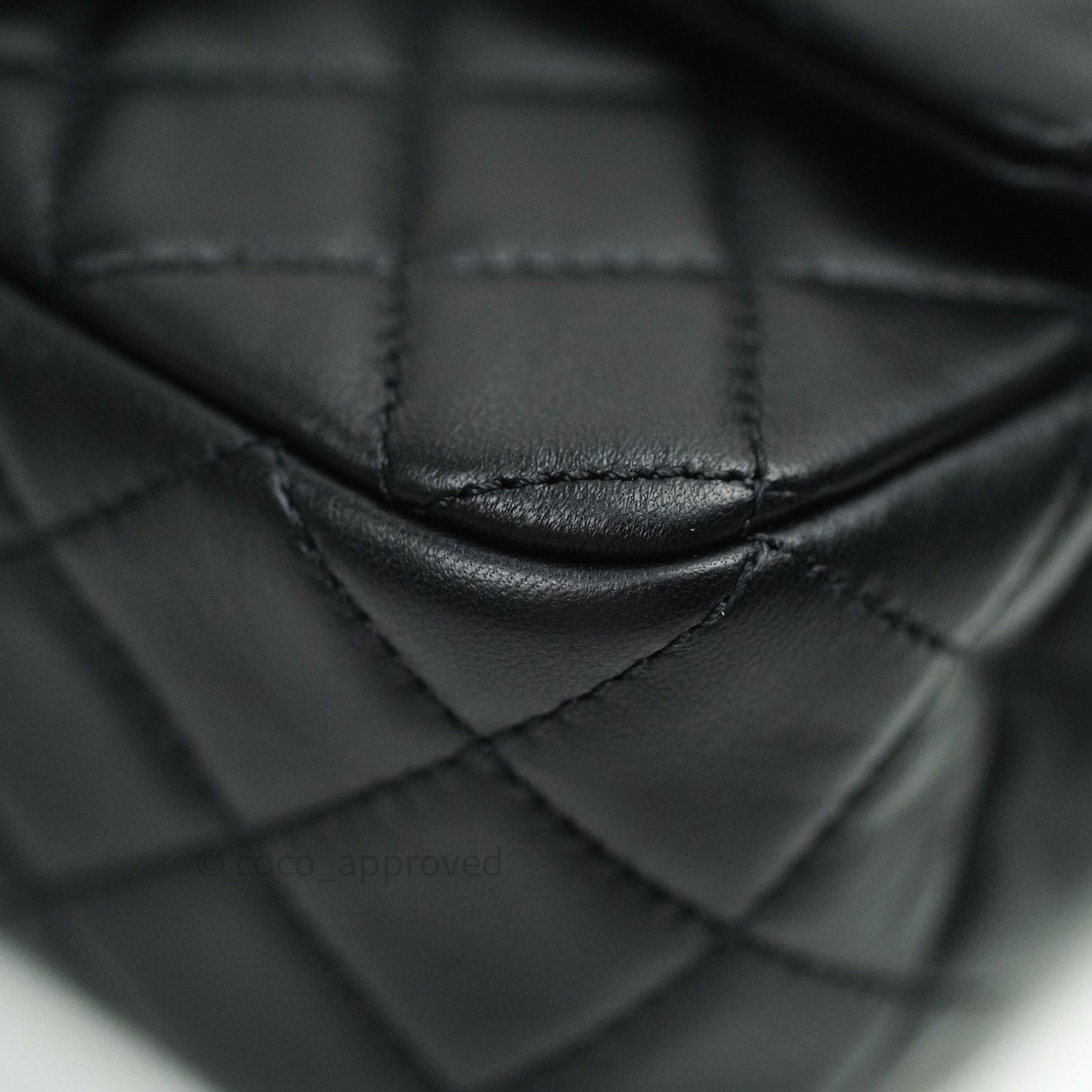Chanel Mini Rectangular Pearl Crush Quilted Black Lambskin Gold Hardware