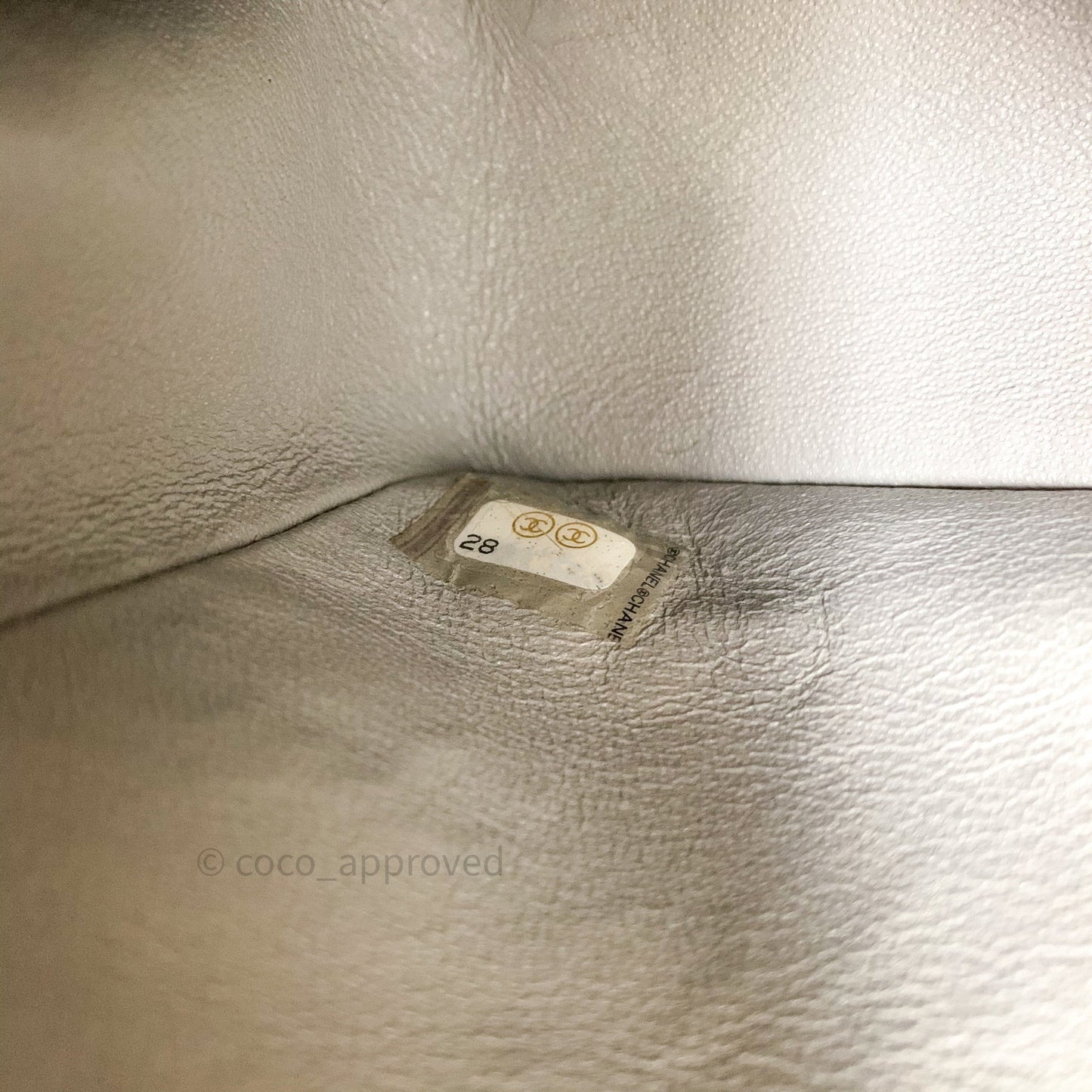 Chanel Classic Small S/M Flap Grey Lambskin Silver Hardware