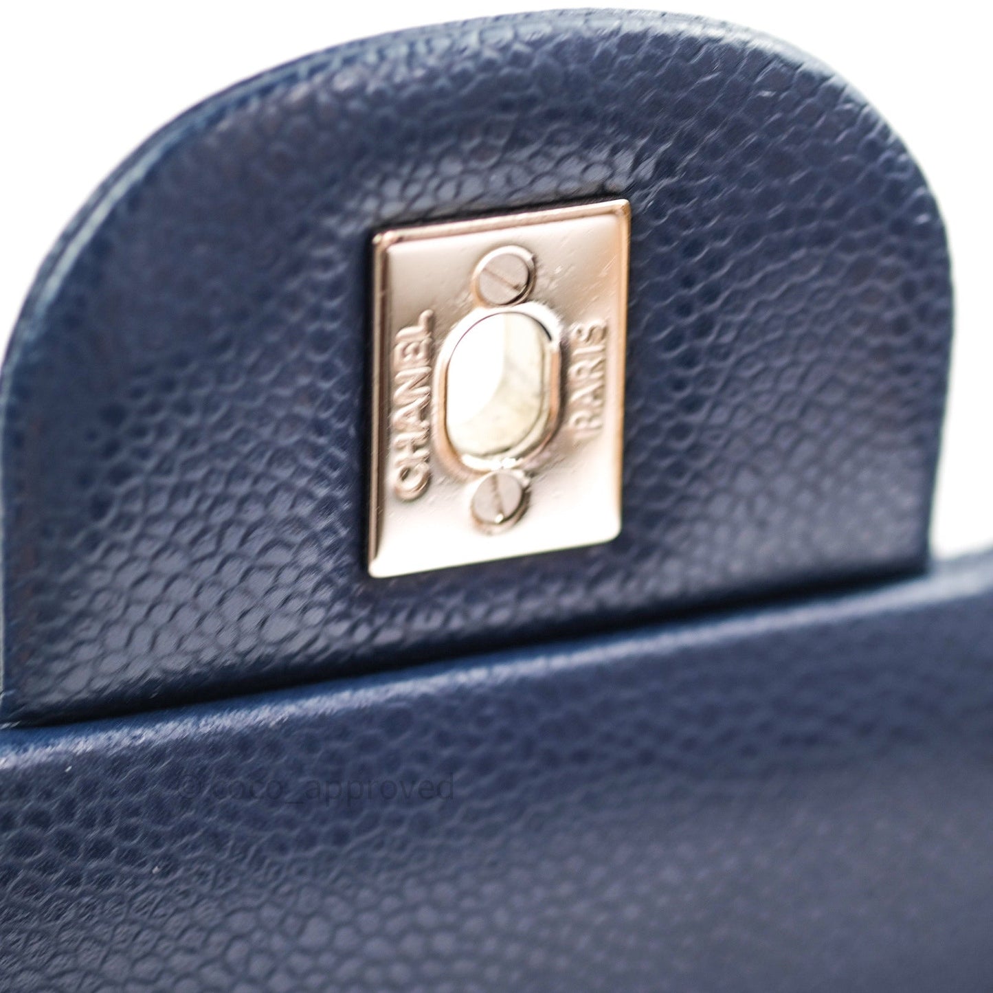 Chanel Classic Jumbo Quilted Double Flap Blue Caviar Silver Hardware⁣⁣
