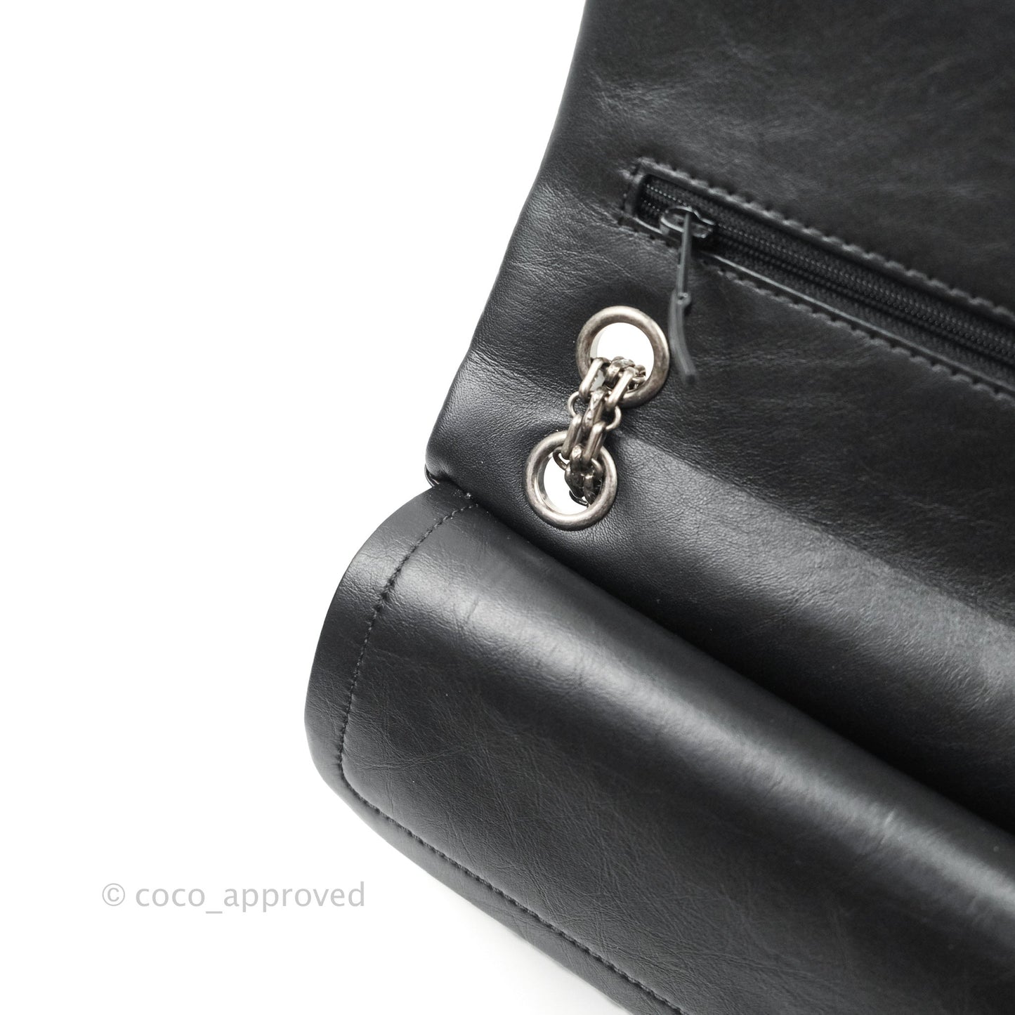 Chanel Reissue Quilted Aged Calfskin Black Ruthenium Hardware 225