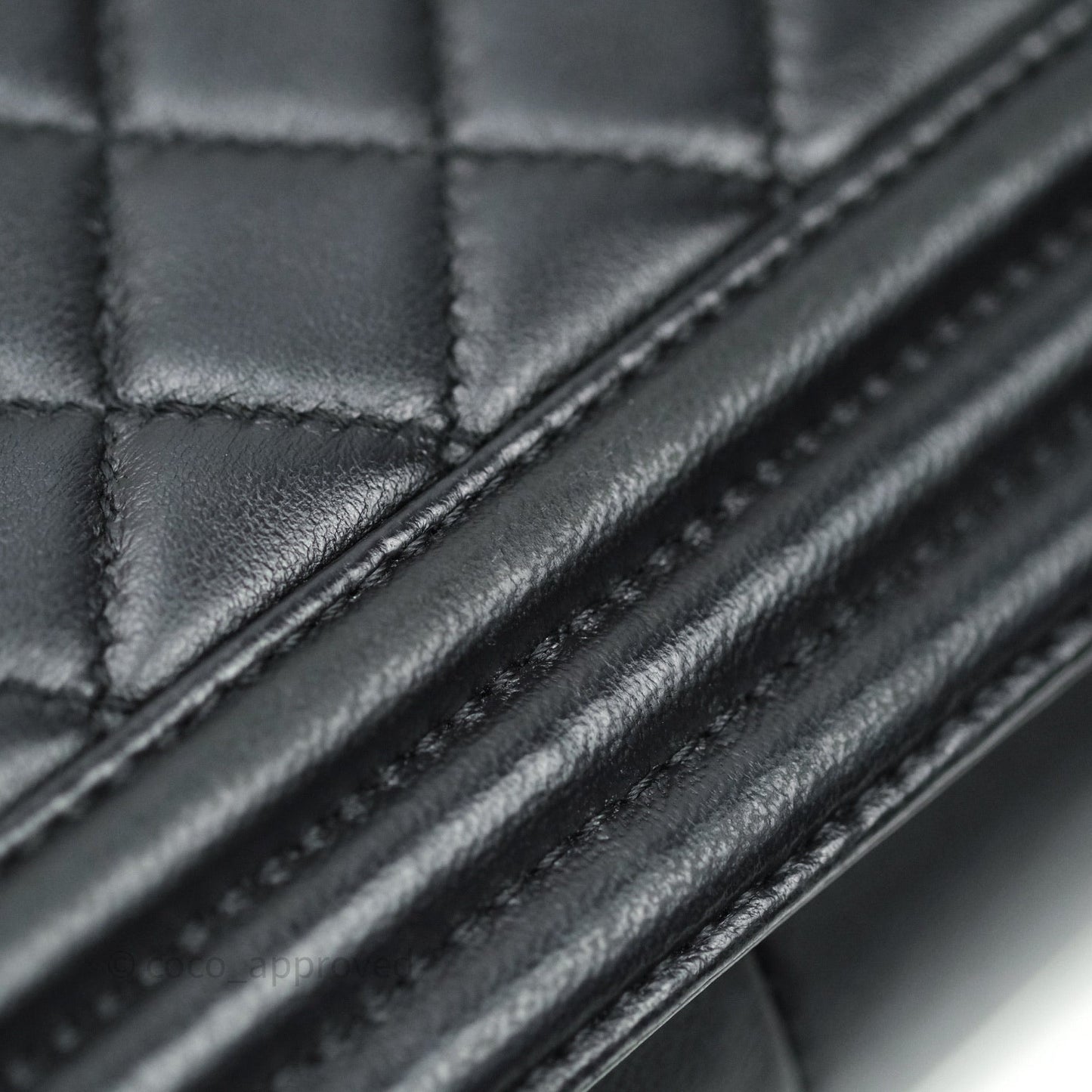 Chanel Quilted Boy New Medium Black Lambskin Gold Hardware
