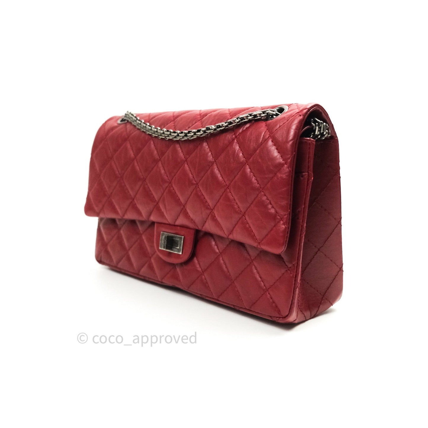 Chanel Reissue Quilted Aged Calfskin Dark Red Ruthenium Hardware 226