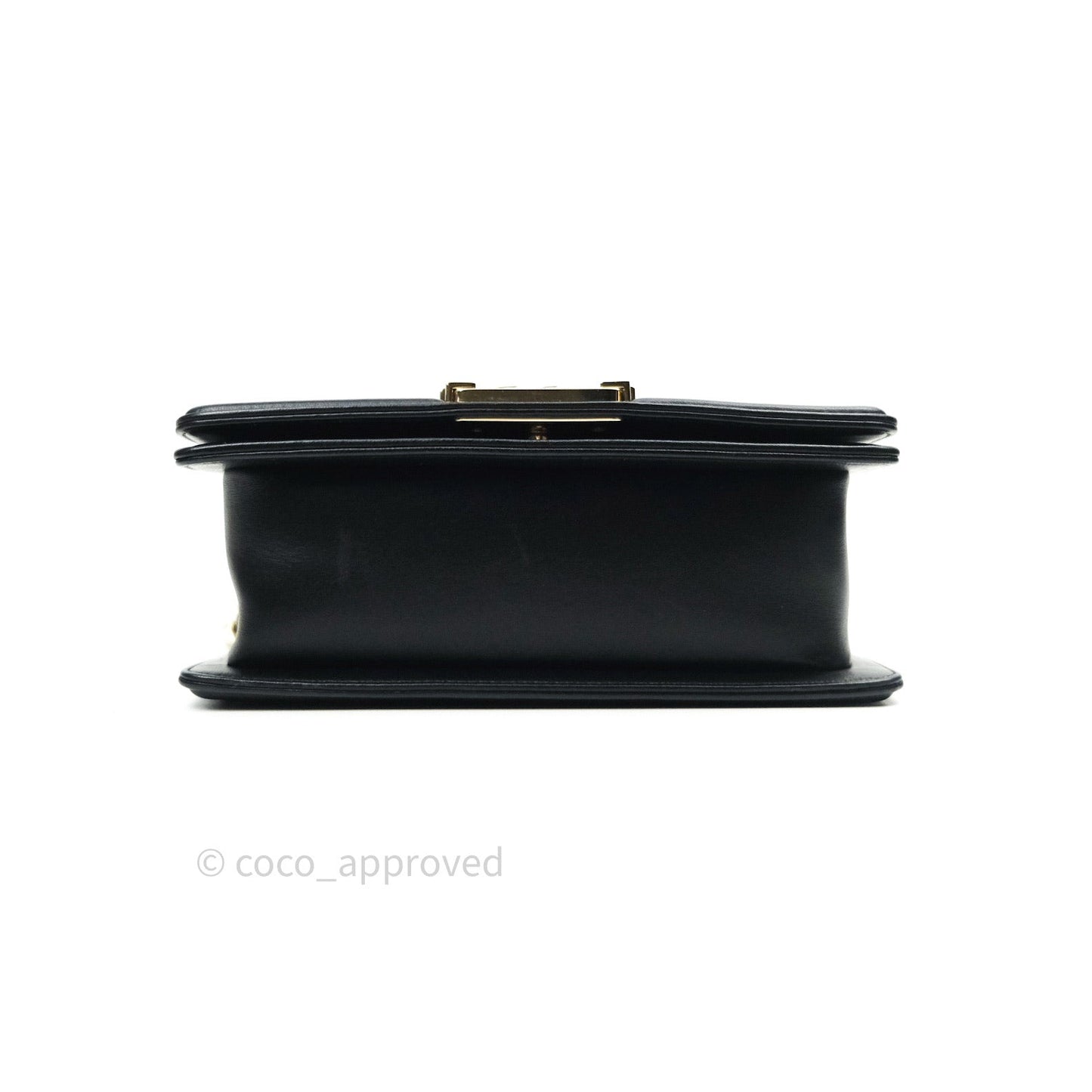 Chanel Small Boy Chevron Black Lambskin Gold Hardware