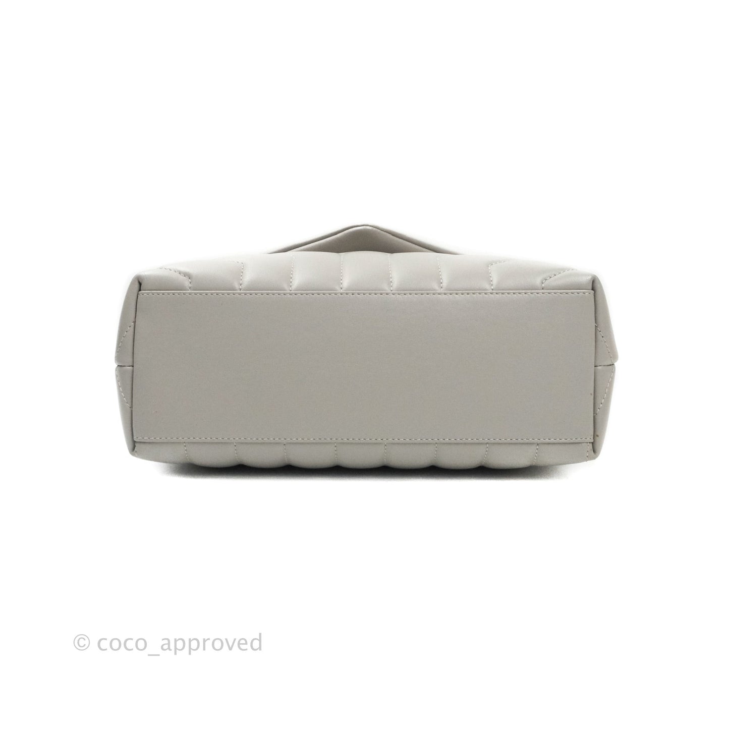 Saint Laurent Loulou Small Bag Light Grey Silver Hardware