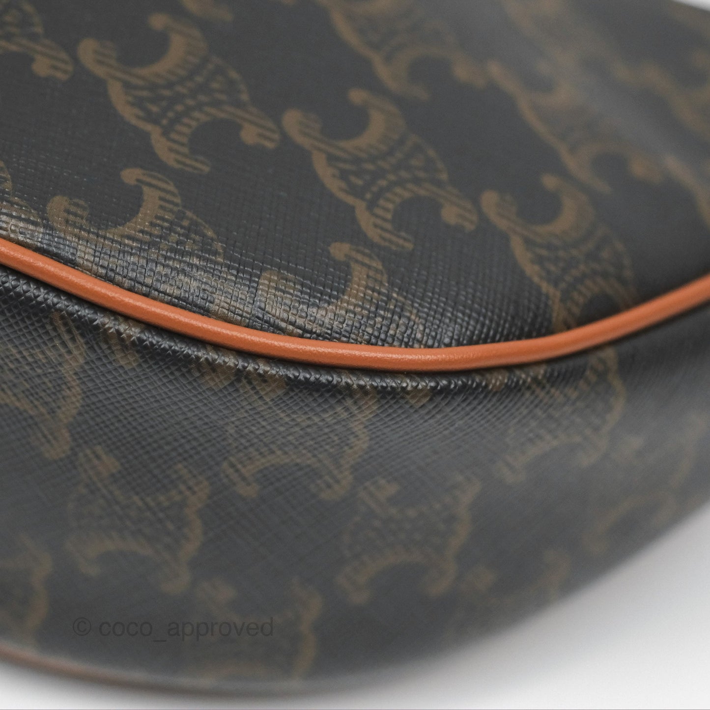 Celine Medium Ava Triomphe Bag Triomphe Canvas Tan Calfskin