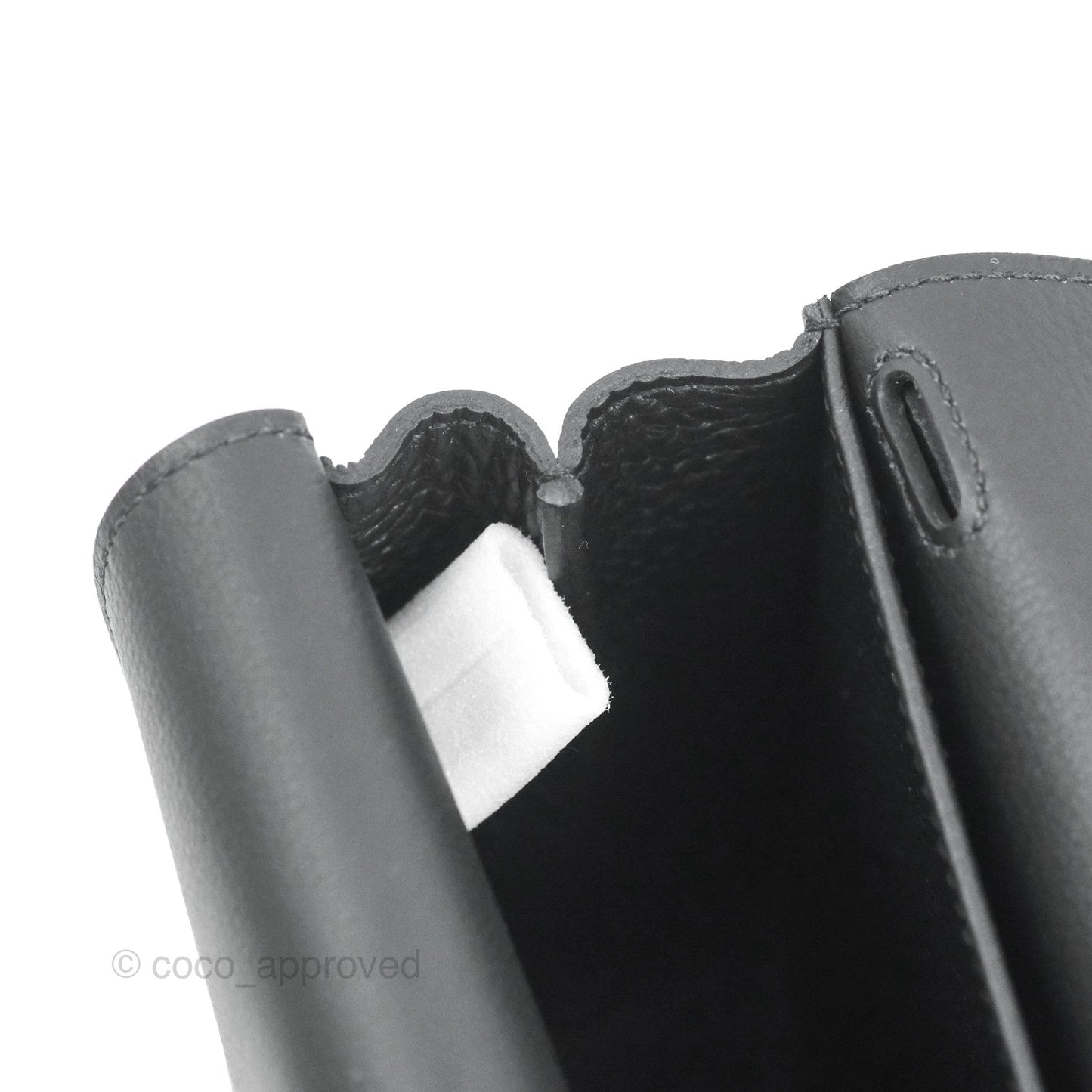 Hermès Halzan 25 Black Clemence Palladium Hardware