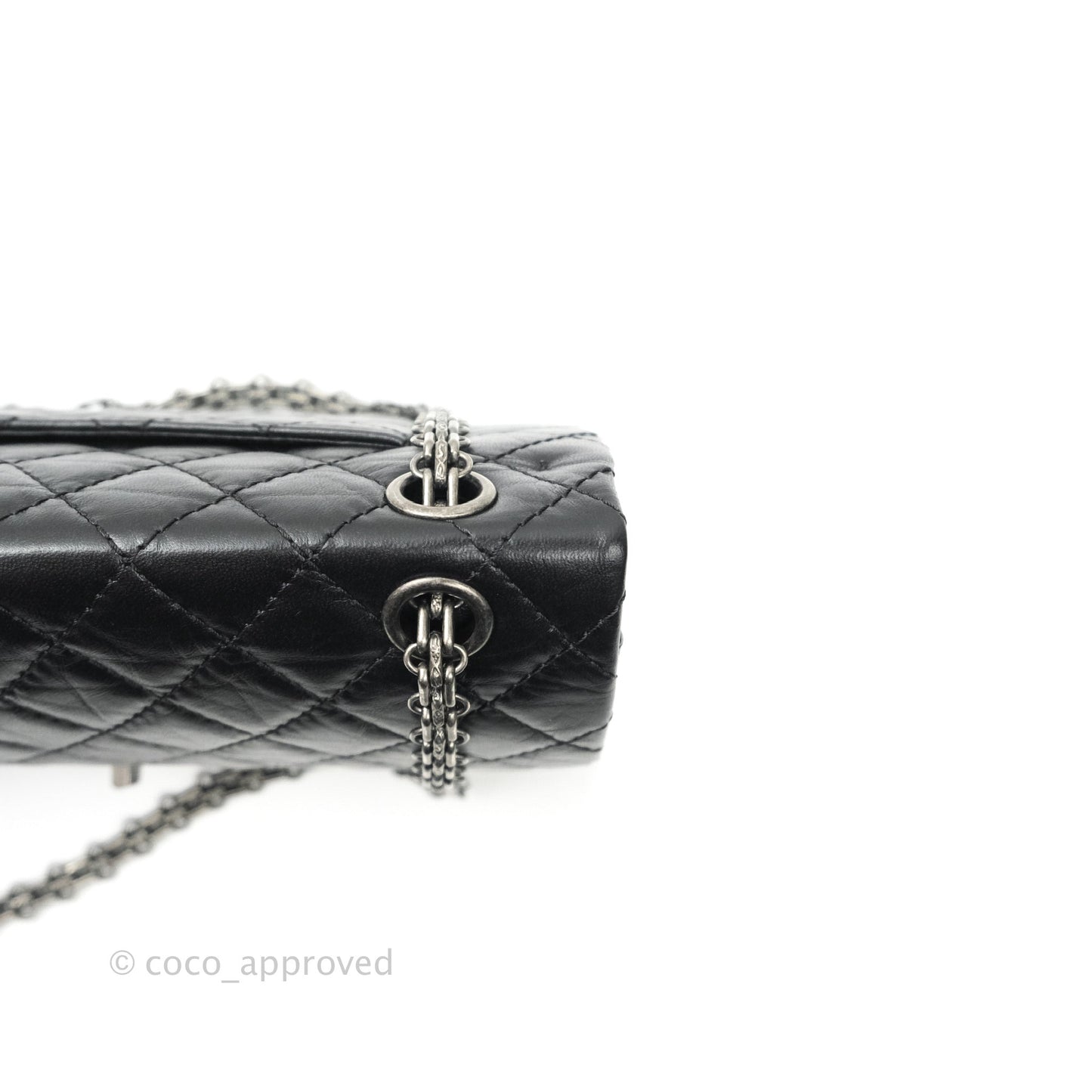 Chanel Reissue Quilted Aged Calfskin Black Ruthenium Hardware 225