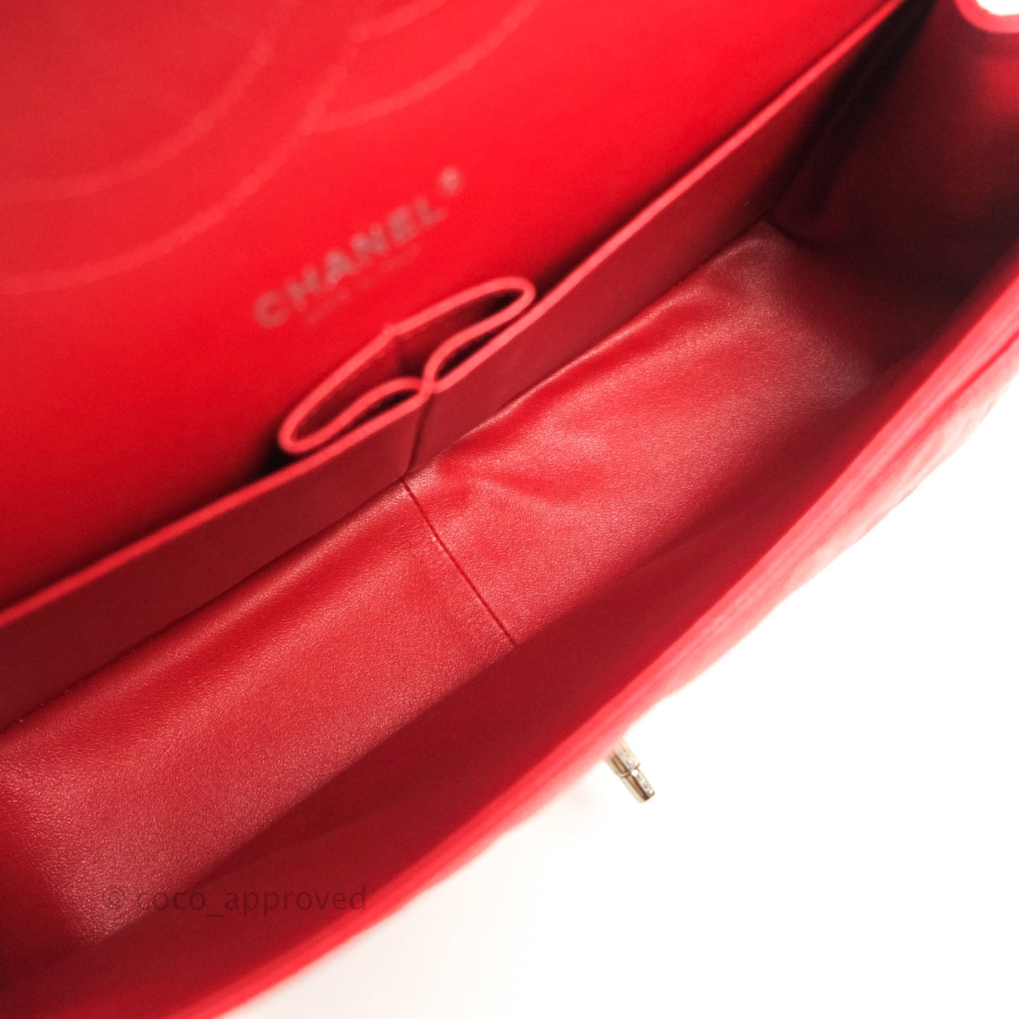 Chanel Classic Jumbo Double Flap Red Caviar Silver Hardware⁣⁣