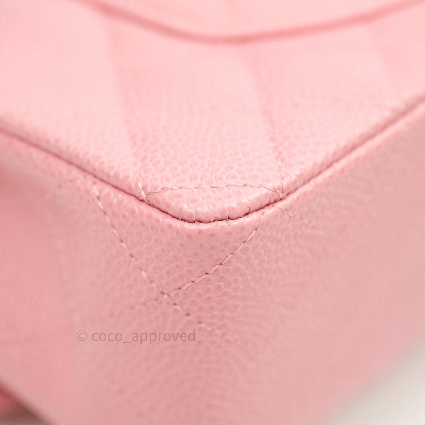 Chanel Classic M/L Medium Double Flap Bag Pink Caviar Silver Hardware