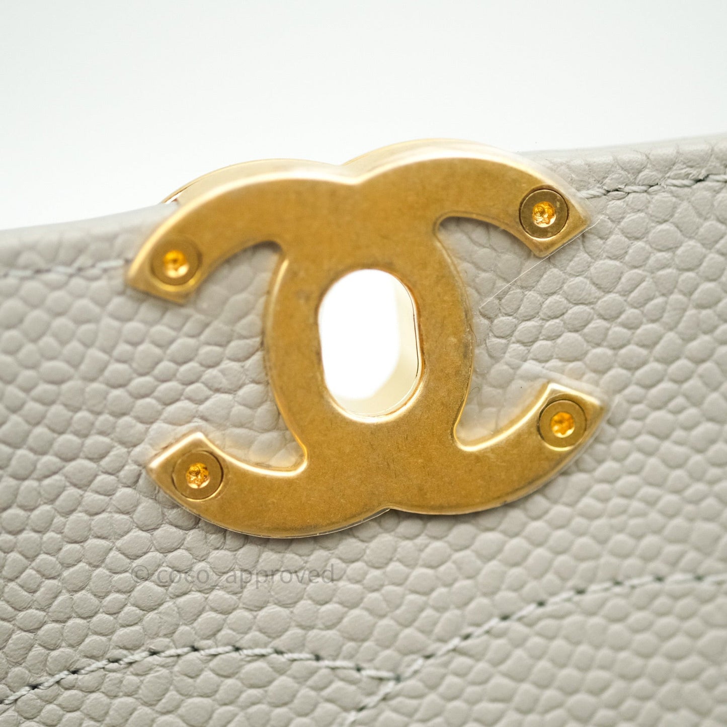 Chanel Chic Affinity Small Grained Calfskin Grey Gold Hardware
