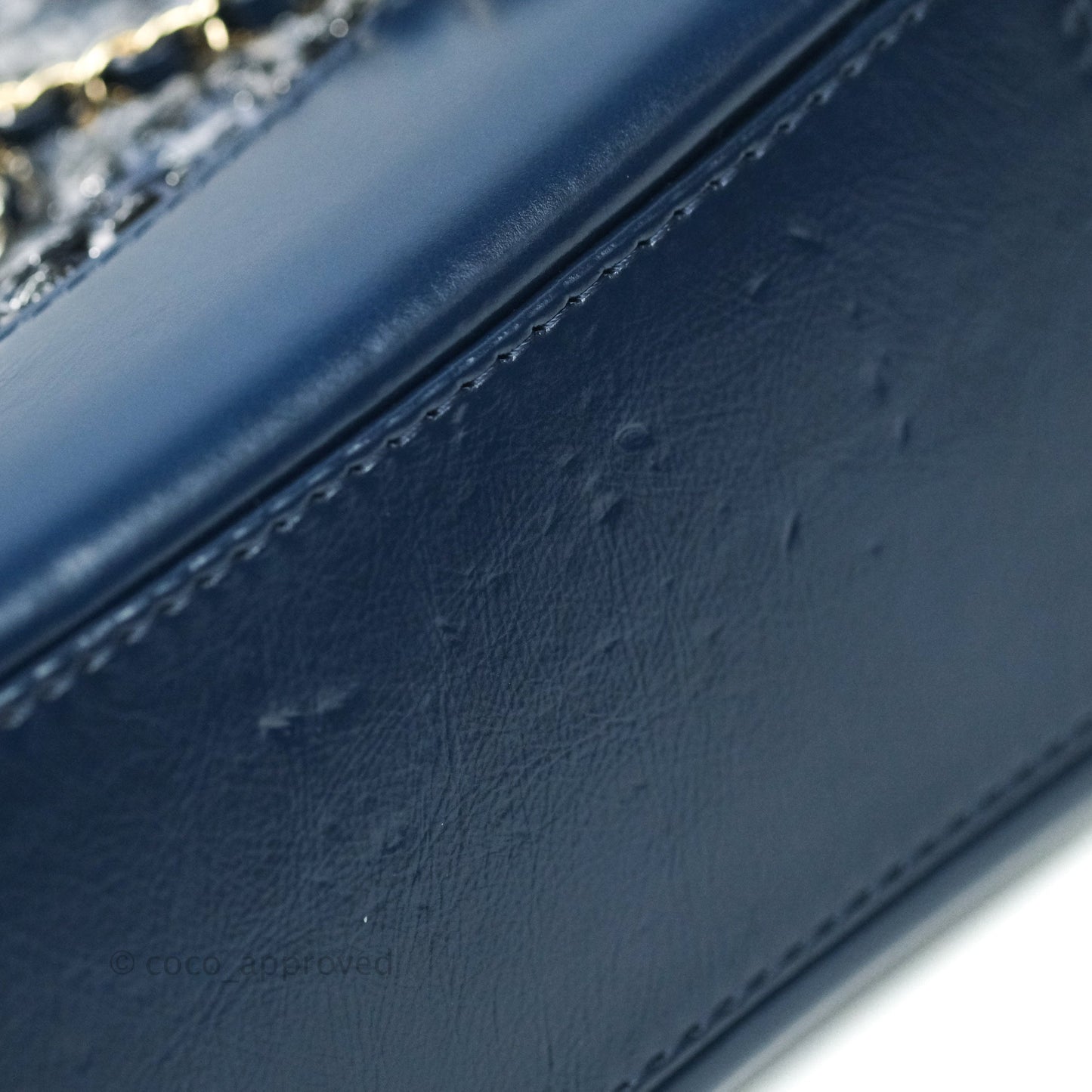 Chanel Gabrielle Small Backpack Navy Tweed Aged Calfskin