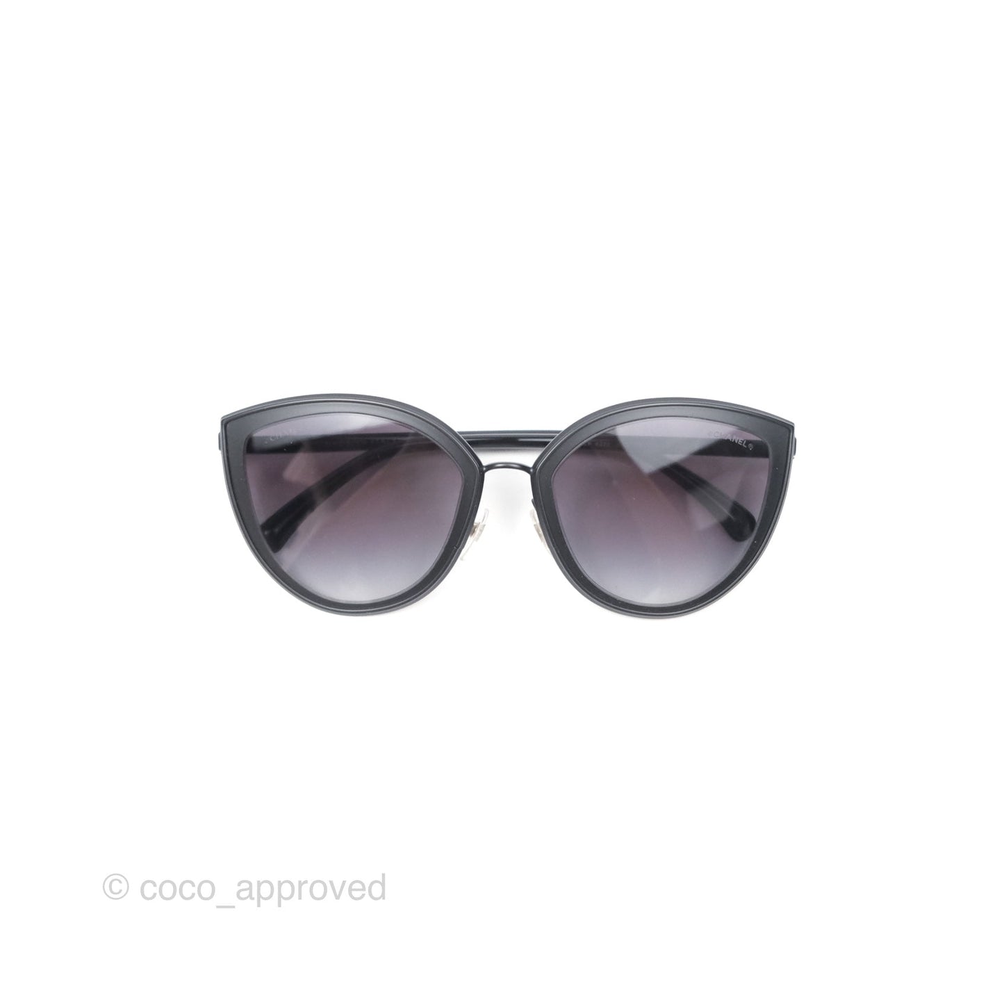 Chanel Cat Eye Sunglasses Matte Black