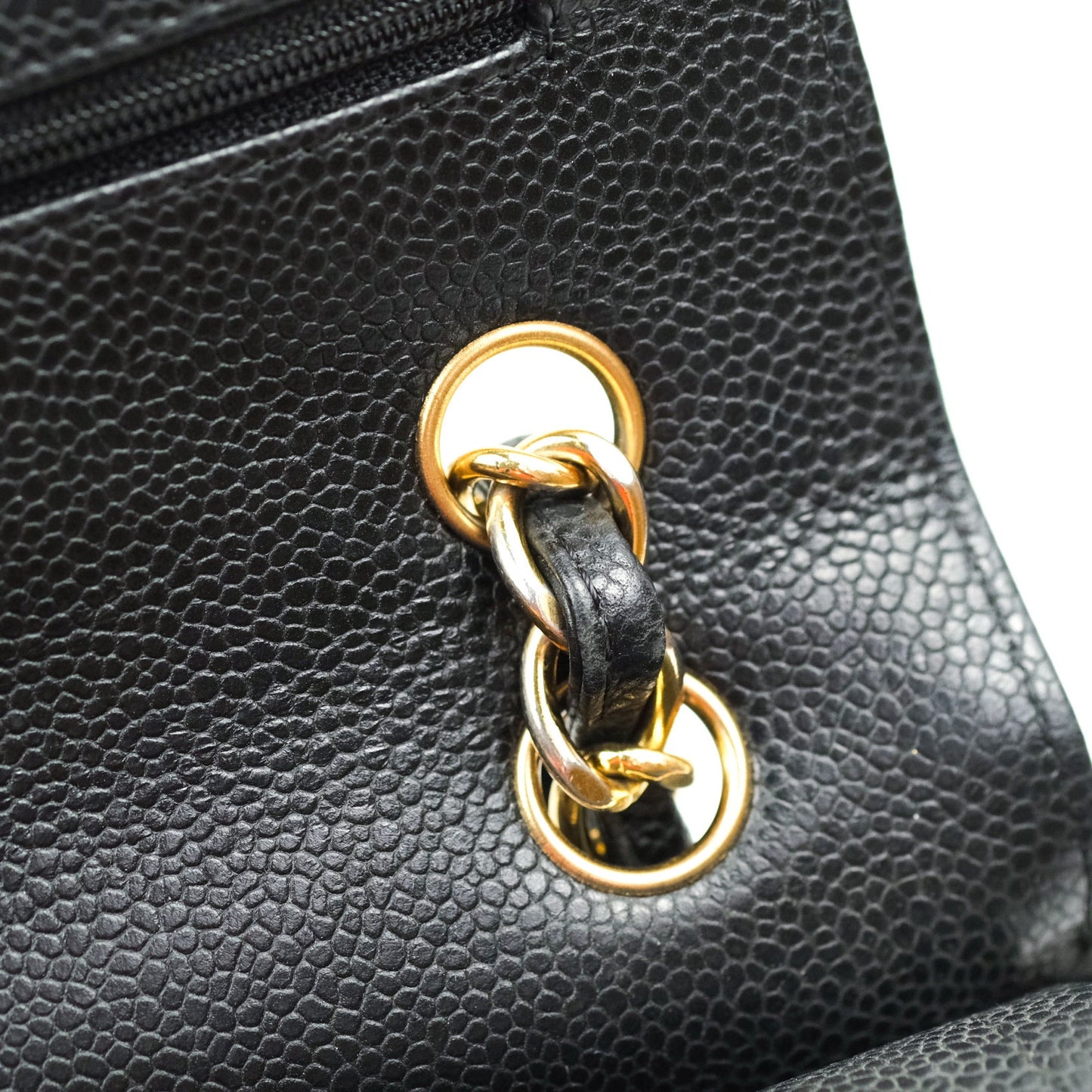 Chanel Jumbo Double Flap Black Caviar Gold Hardware⁣⁣