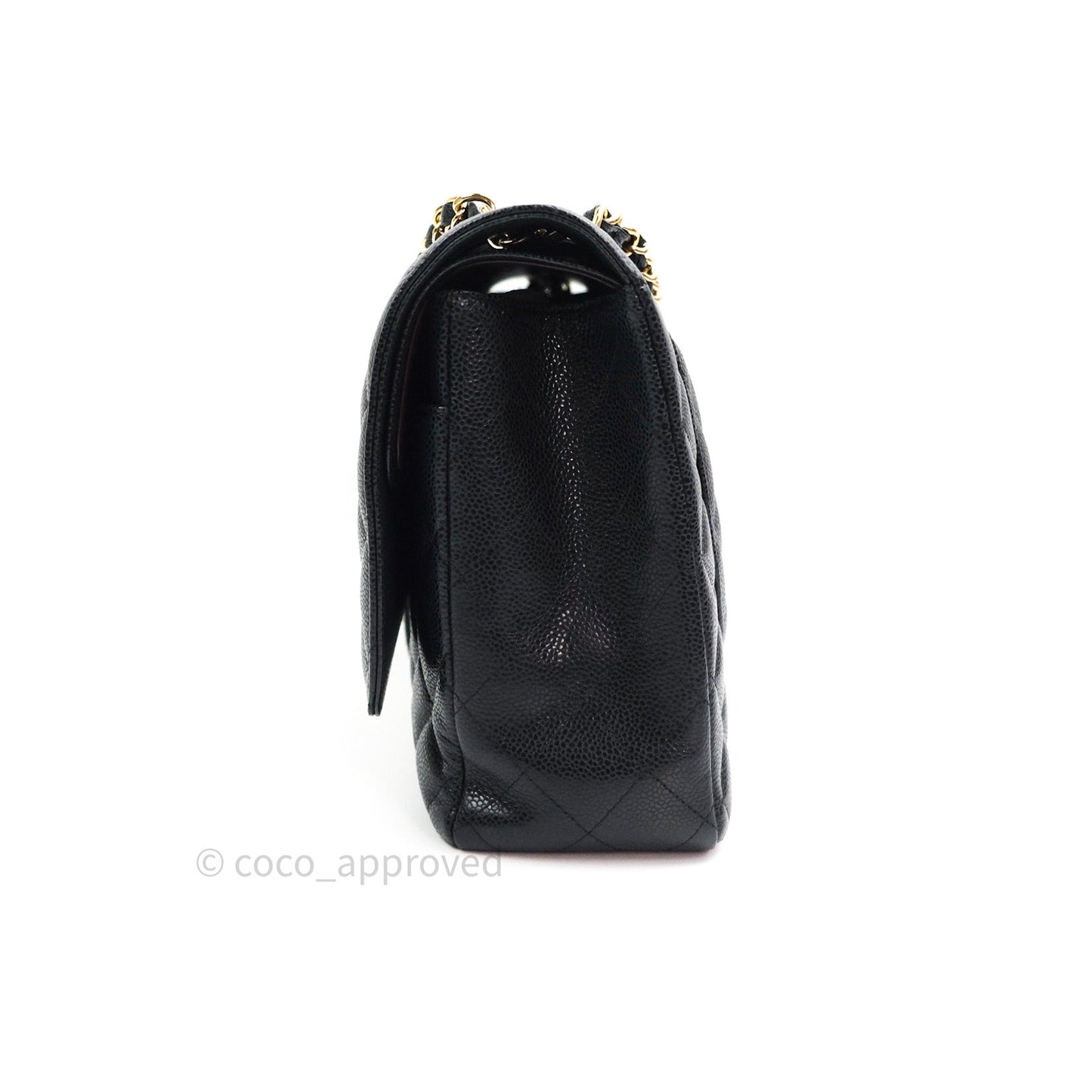 Chanel Classic Double Flap Maxi Black Caviar Gold Hardware