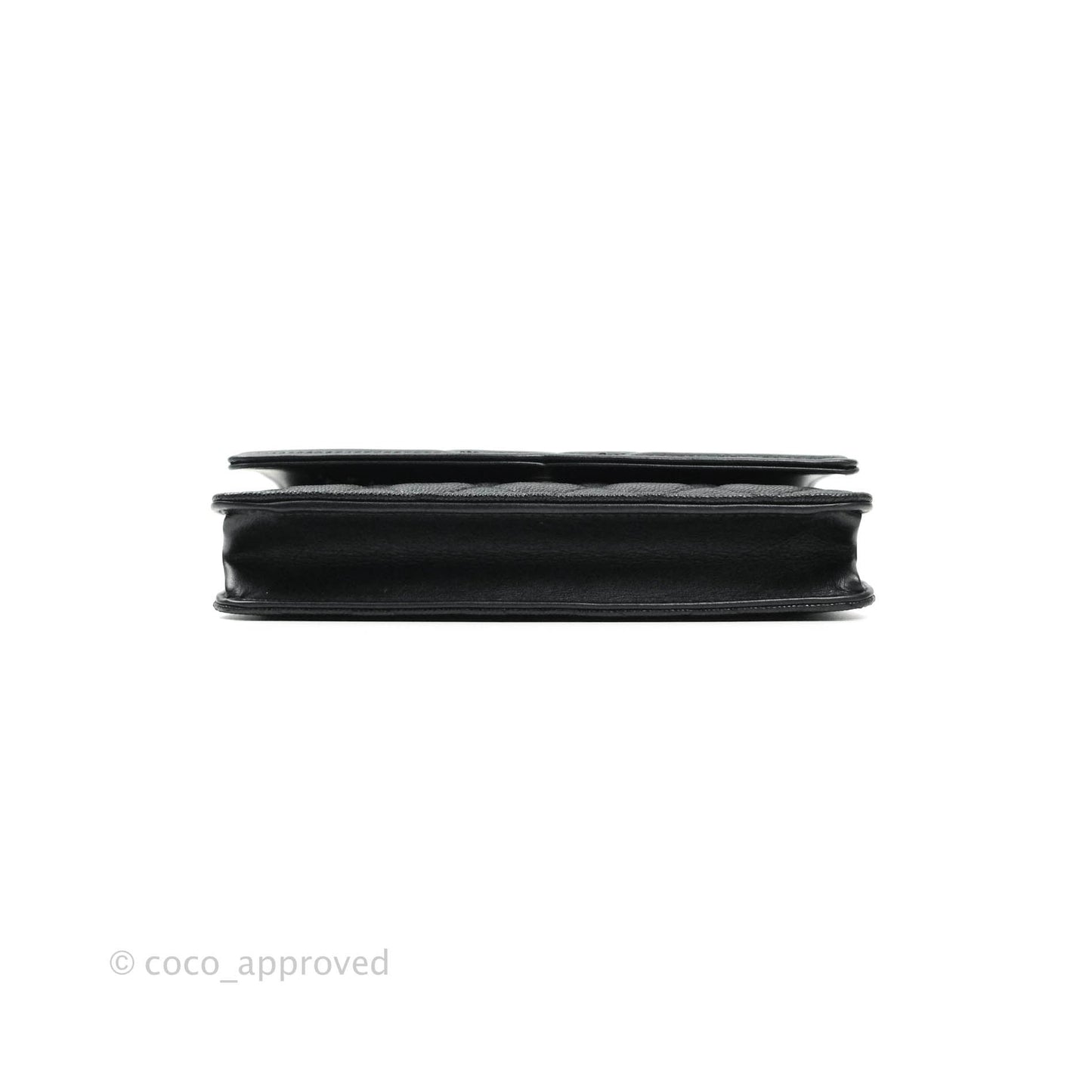 Chanel Filigree Wallet on Chain WOC Black Caviar Gold Hardware