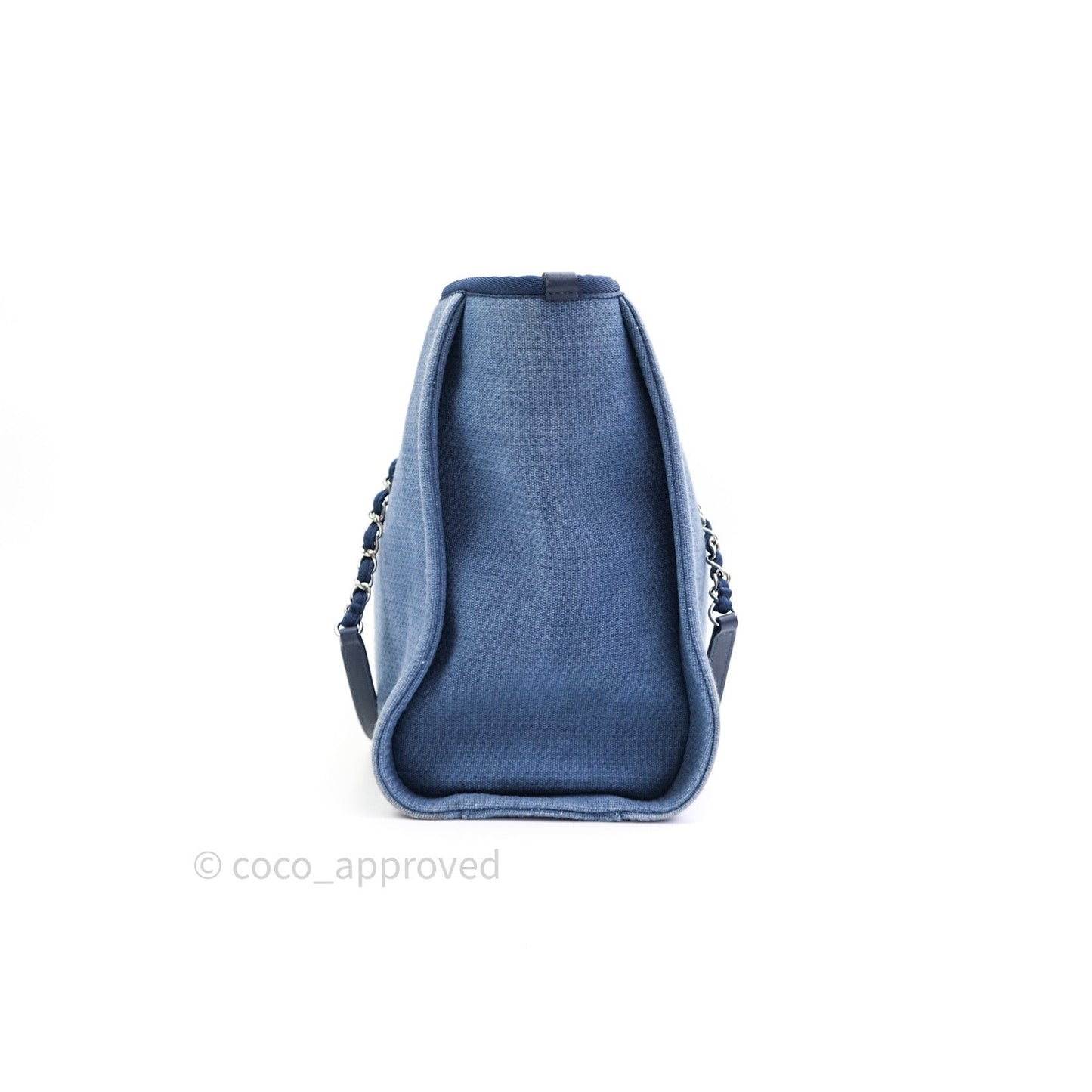 Chanel Canvas Deauville Medium Tote Blue