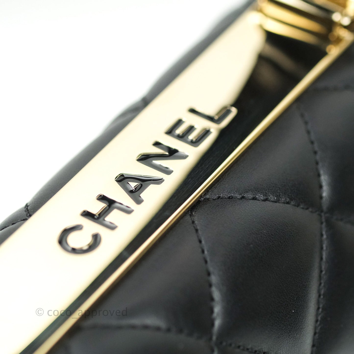 Chanel Trendy CC Quilted Small Black Lambskin Gold Hardware