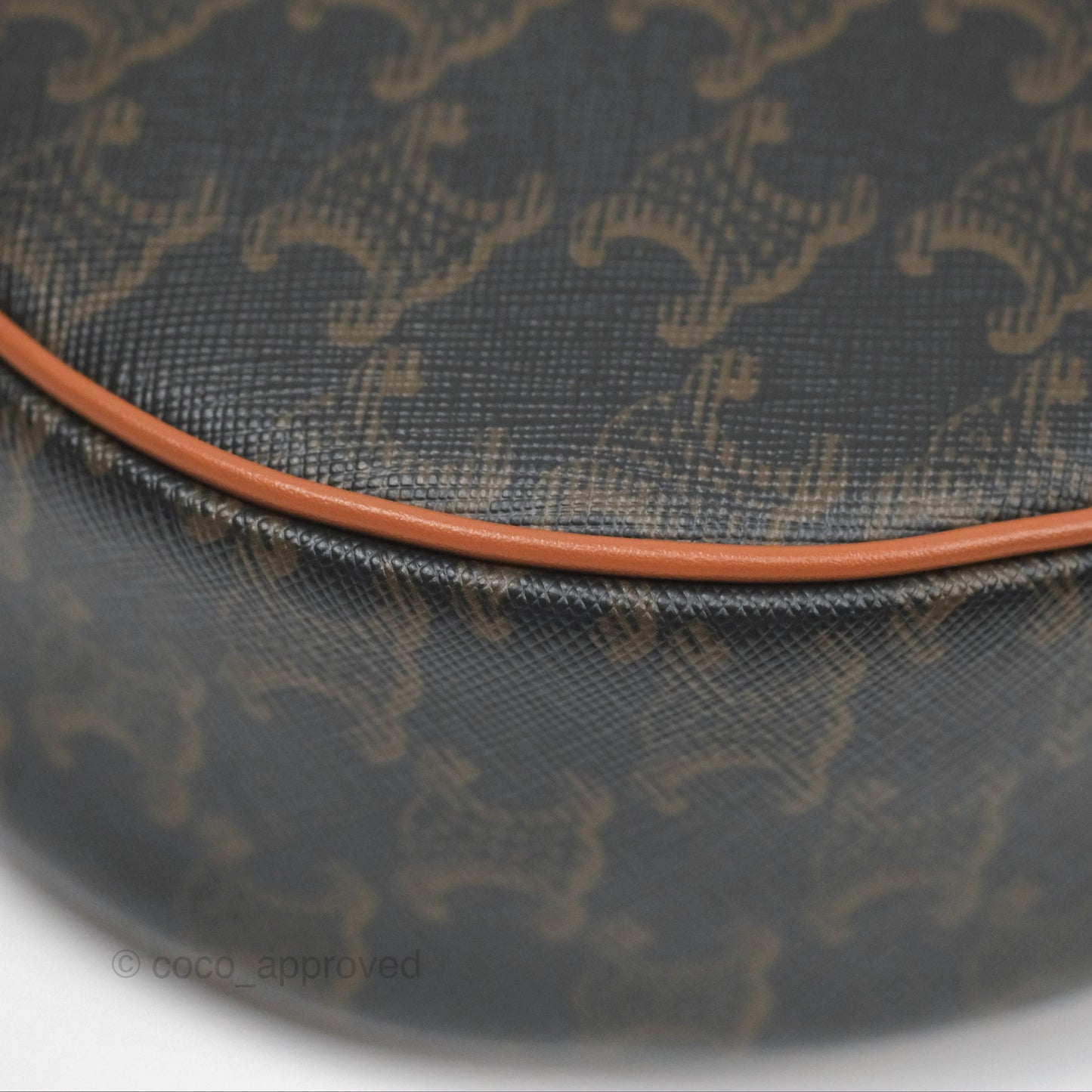 Celine Medium Ava Triomphe Bag Triomphe Canvas Tan Calfskin