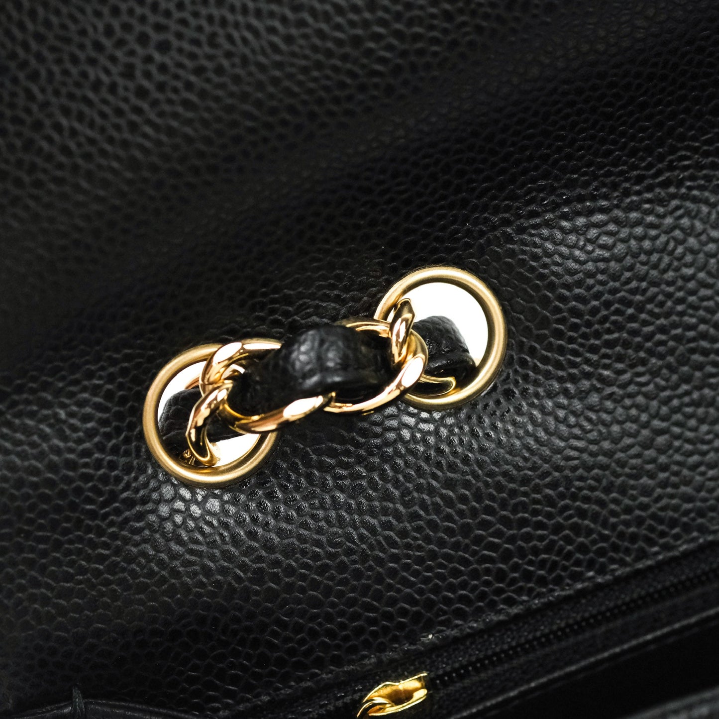 Chanel Jumbo Single Flap Black Caviar Gold Hardware⁣⁣