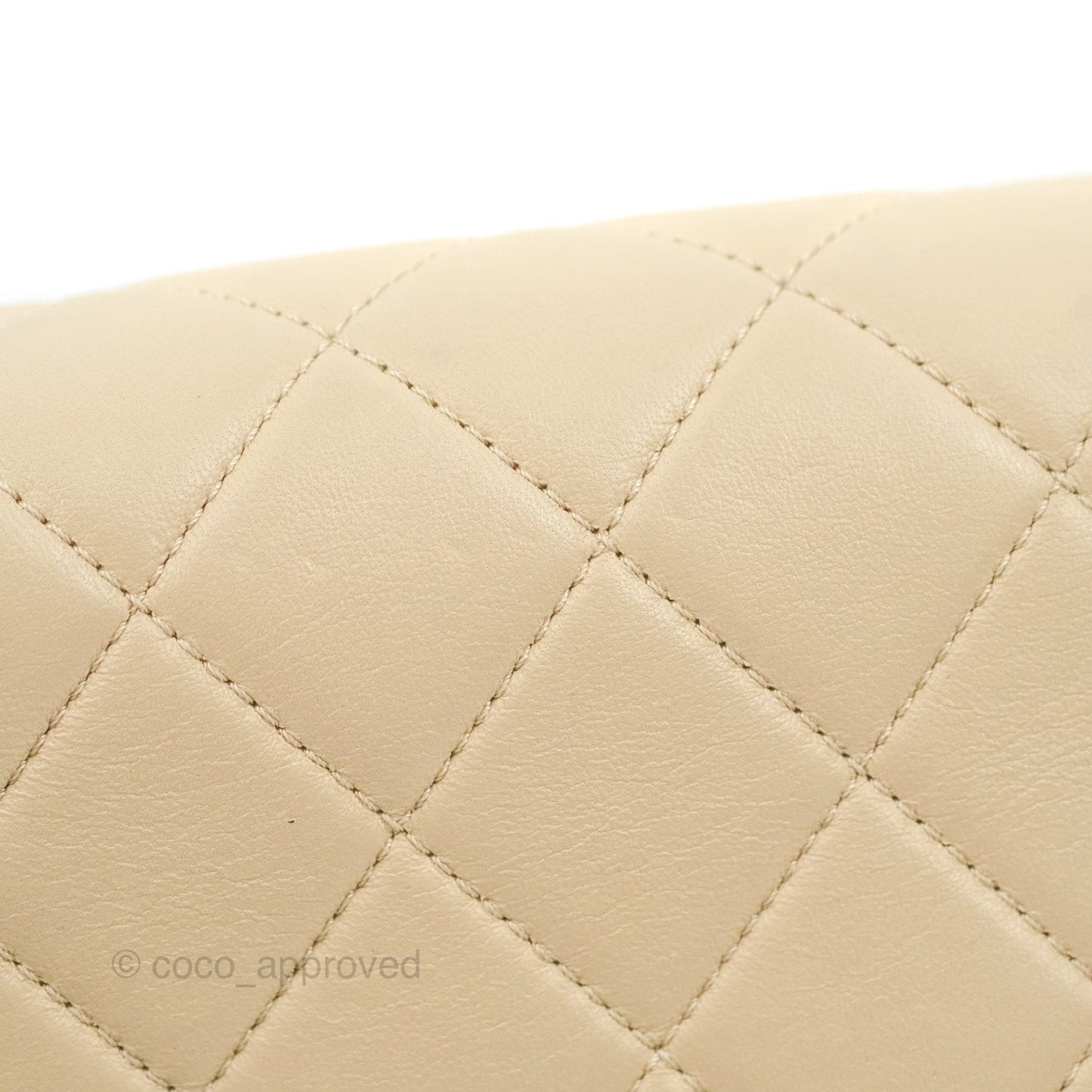 Chanel Quilted Graphic Flap Bag Black/Beige Calfskin Gold Hardware