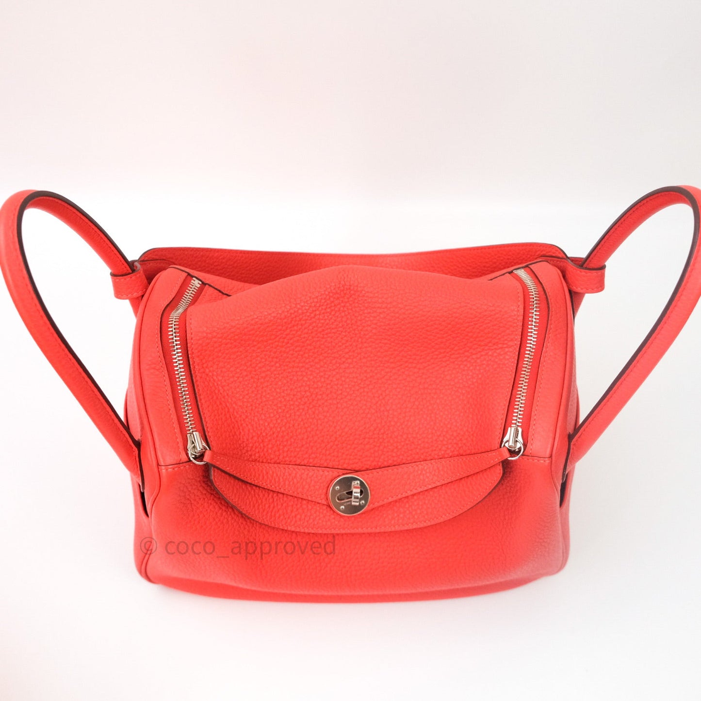 Hermès Lindy 30 Rose Jaipur Clemence Palladium Hardware