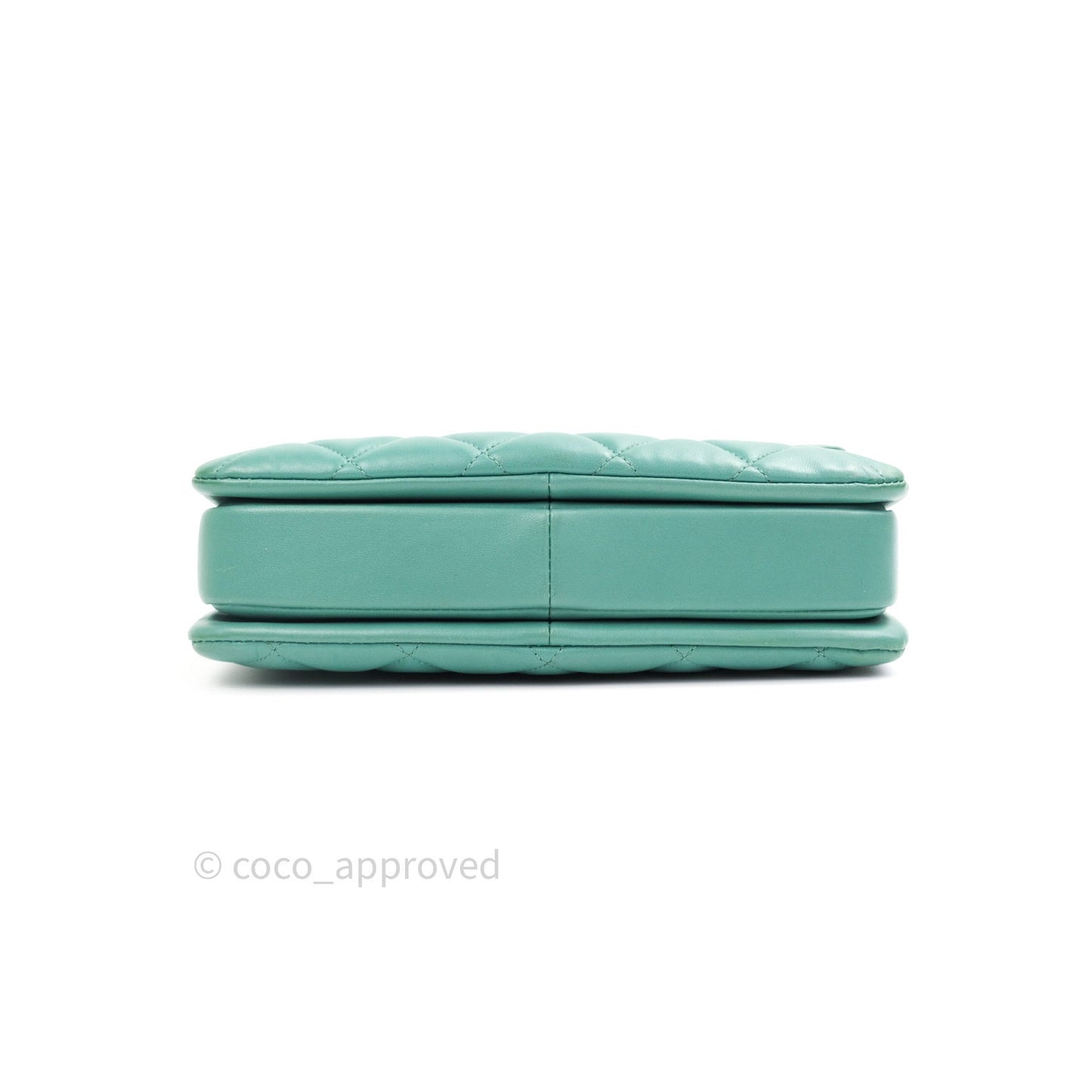 Chanel Lambskin Quilted Small Trendy CC Flap Handle Bag Light Green