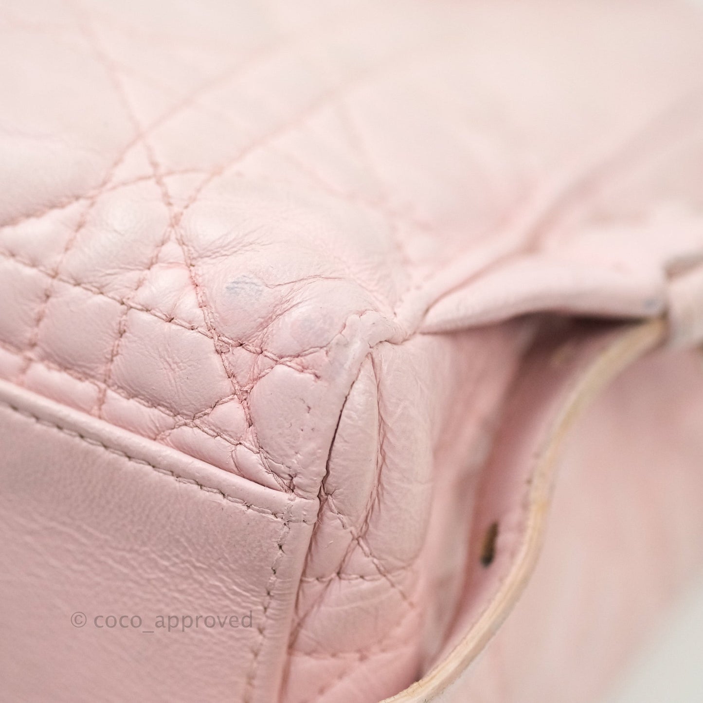 Christian Dior Lambskin Cannage Small Lucky Badge Stardust Backpack Soft Pink