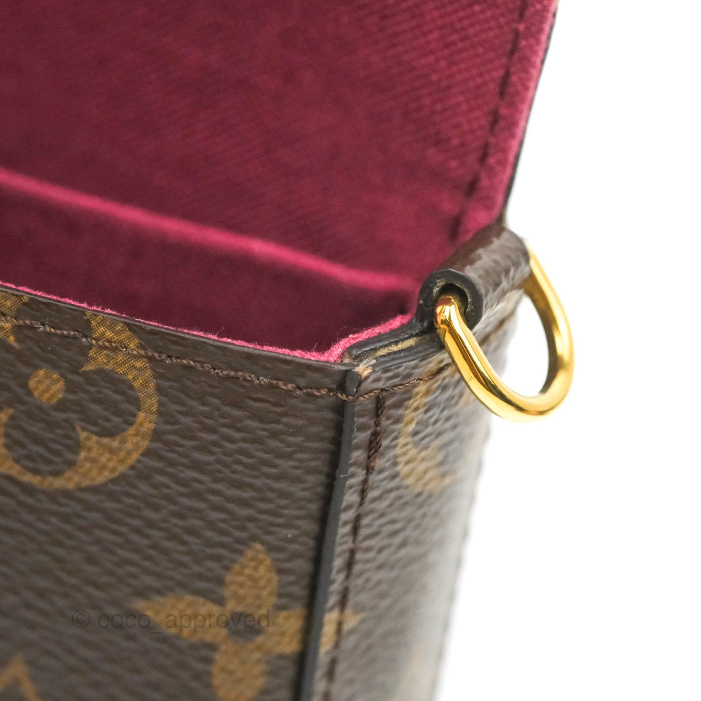 Louis Vuitton Félicie Pochette Monogram Canvas Fuchsia Pink