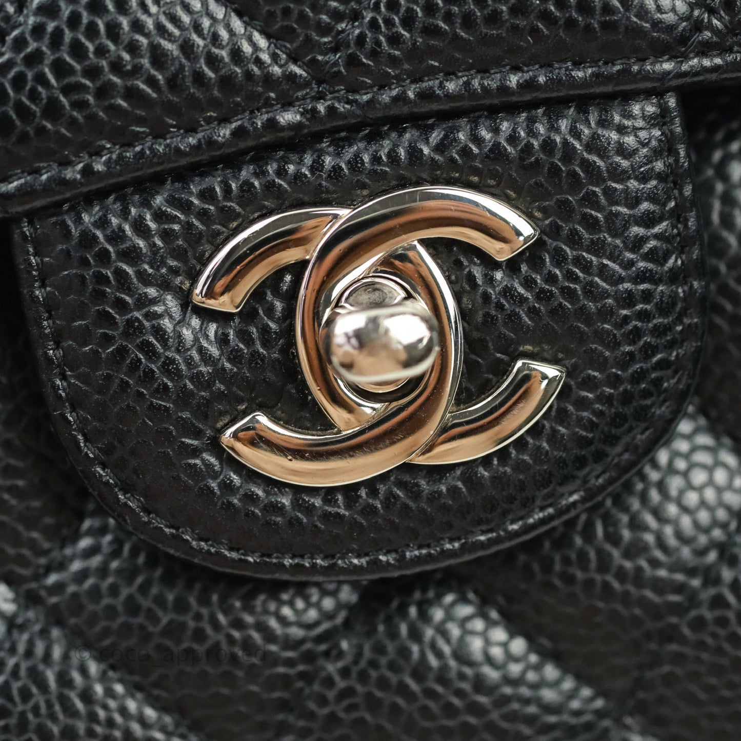Chanel Classic Small S/M Flap Black Caviar Silver Hardware