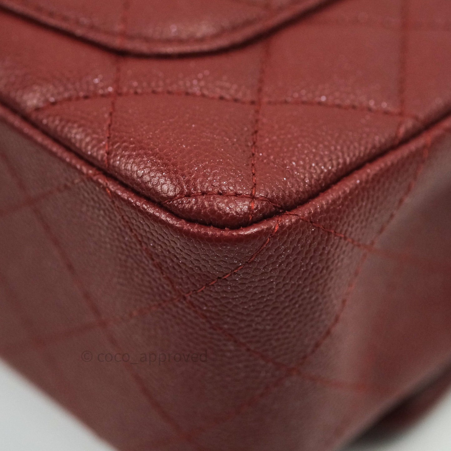 Chanel Quilted Mini Rectangular Iridescent Burgundy Gold Hardware