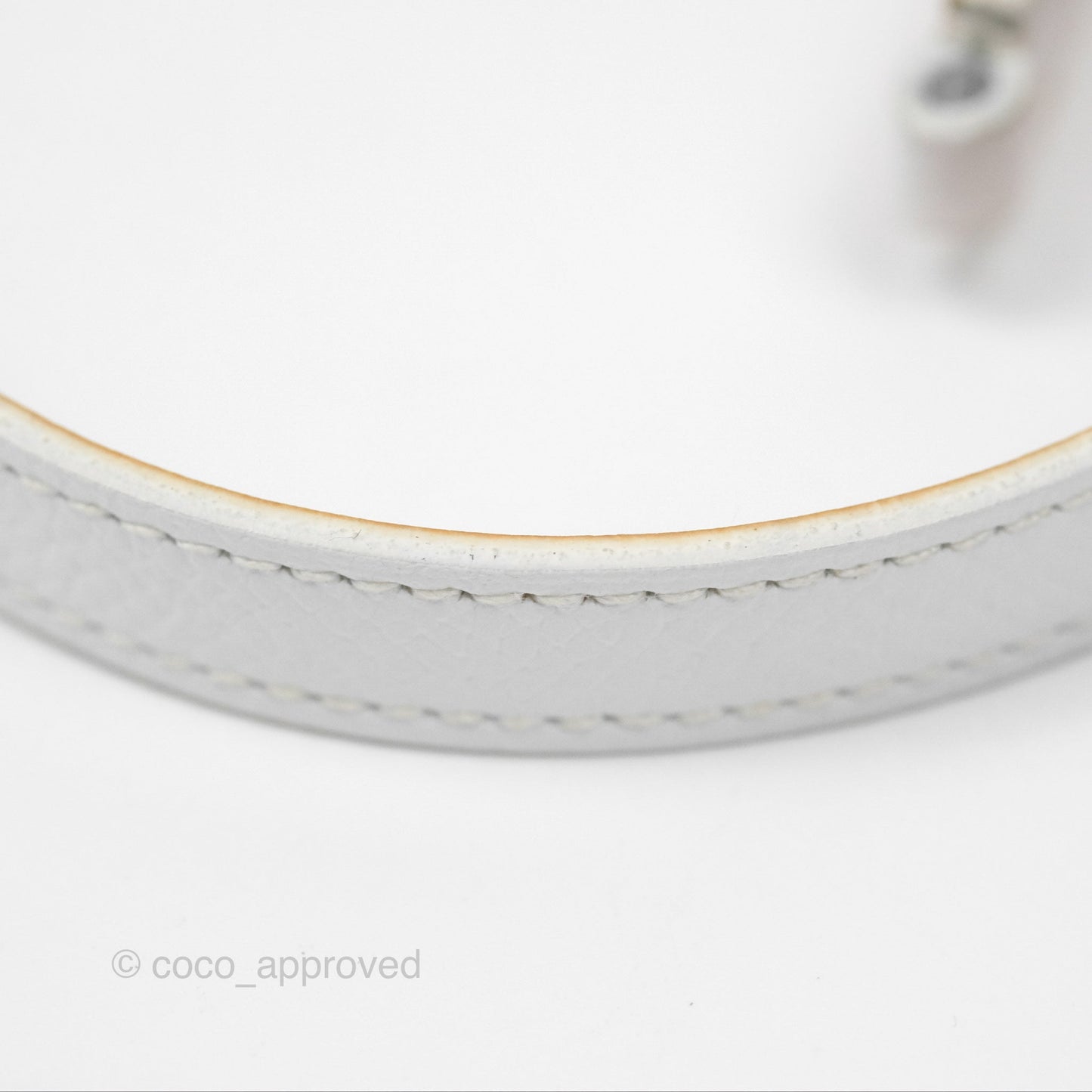 Hermès Rivale Double Tour Bracelet White Epsom Gold Hardware