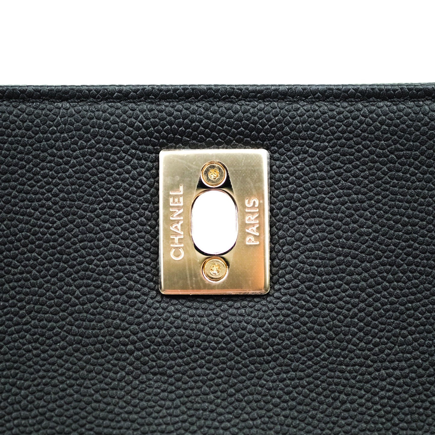 Chanel Quilted Business Affinity Backpack Black Caviar Light Gold Hardware