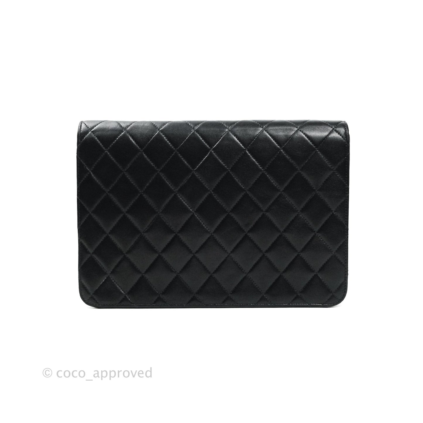 Chanel Vintage Single Flap Black Lambskin Gold Hardware