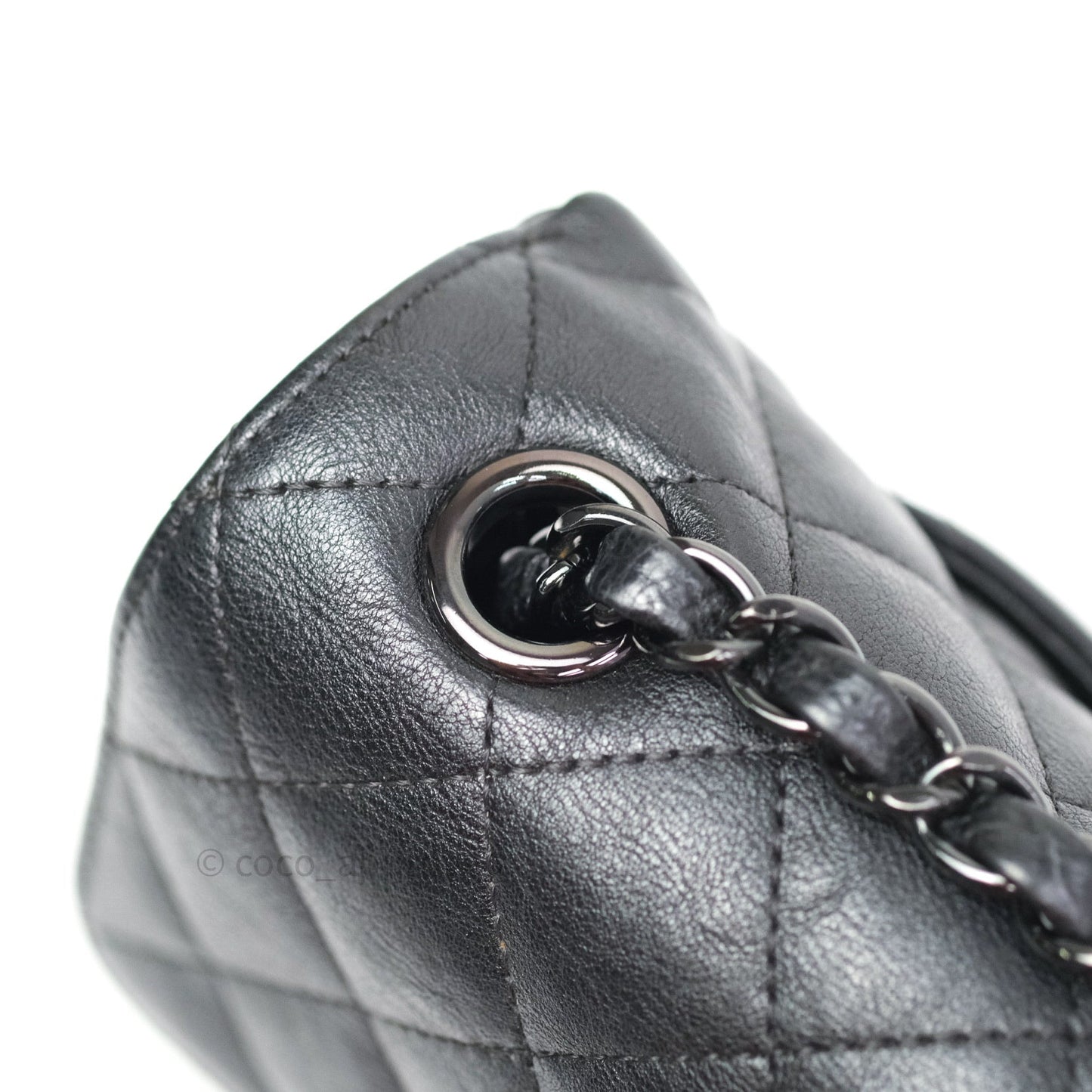 Chanel Quilted Mini Rectangular Flap So Black Crumpled Calfskin