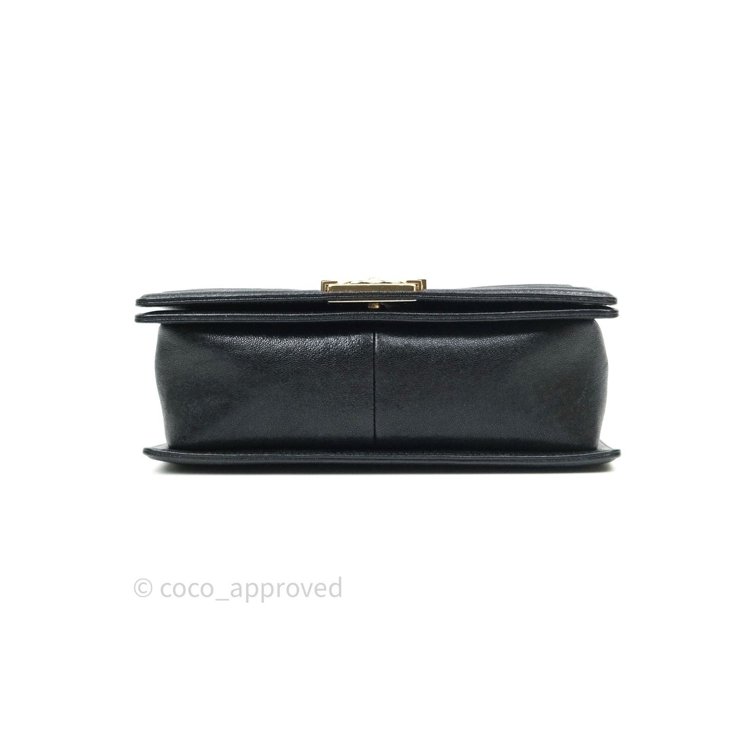 Chanel Boy Chevron Medium Black Caviar Gold Hardware