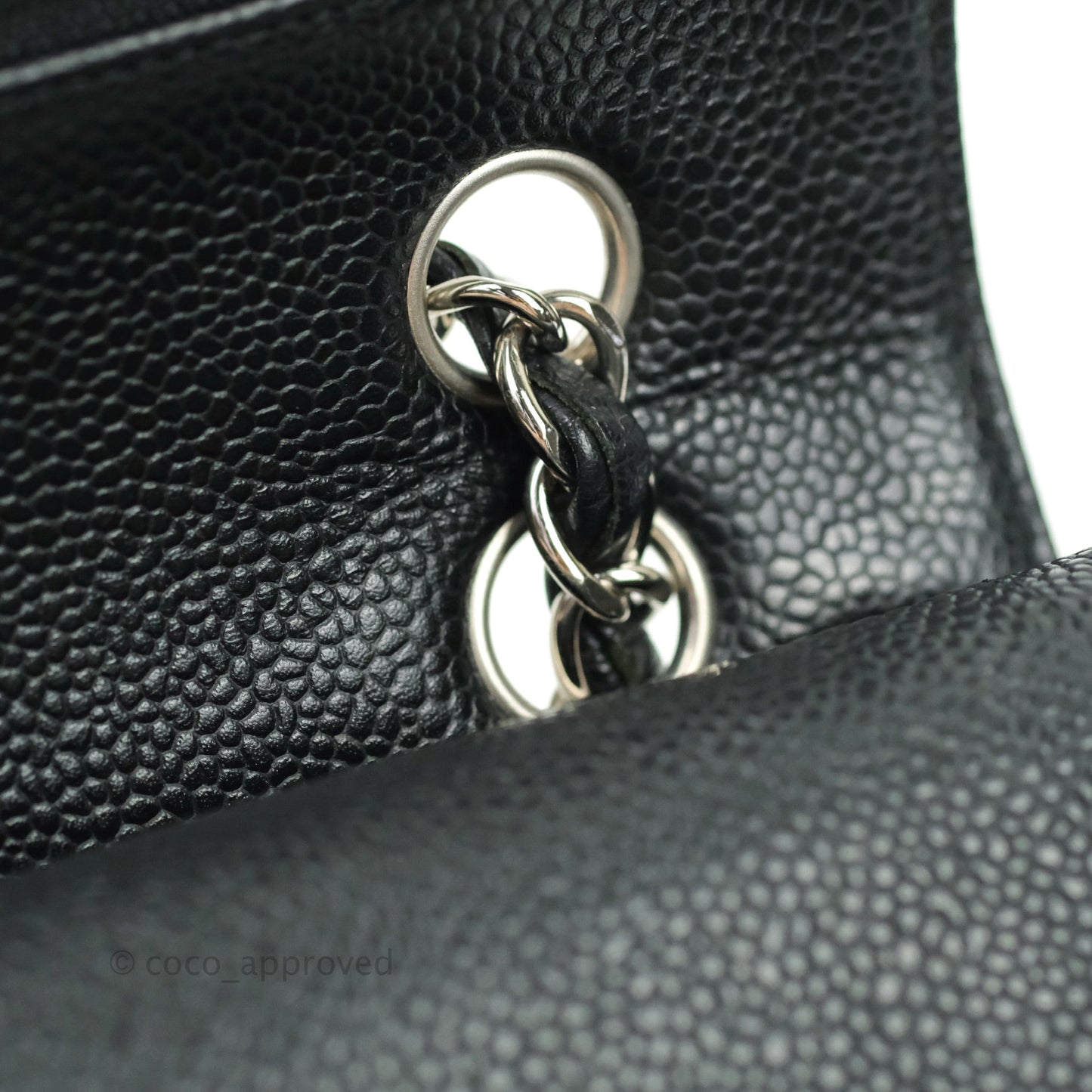 Chanel Classic Small S/M Flap Black Caviar Silver Hardware