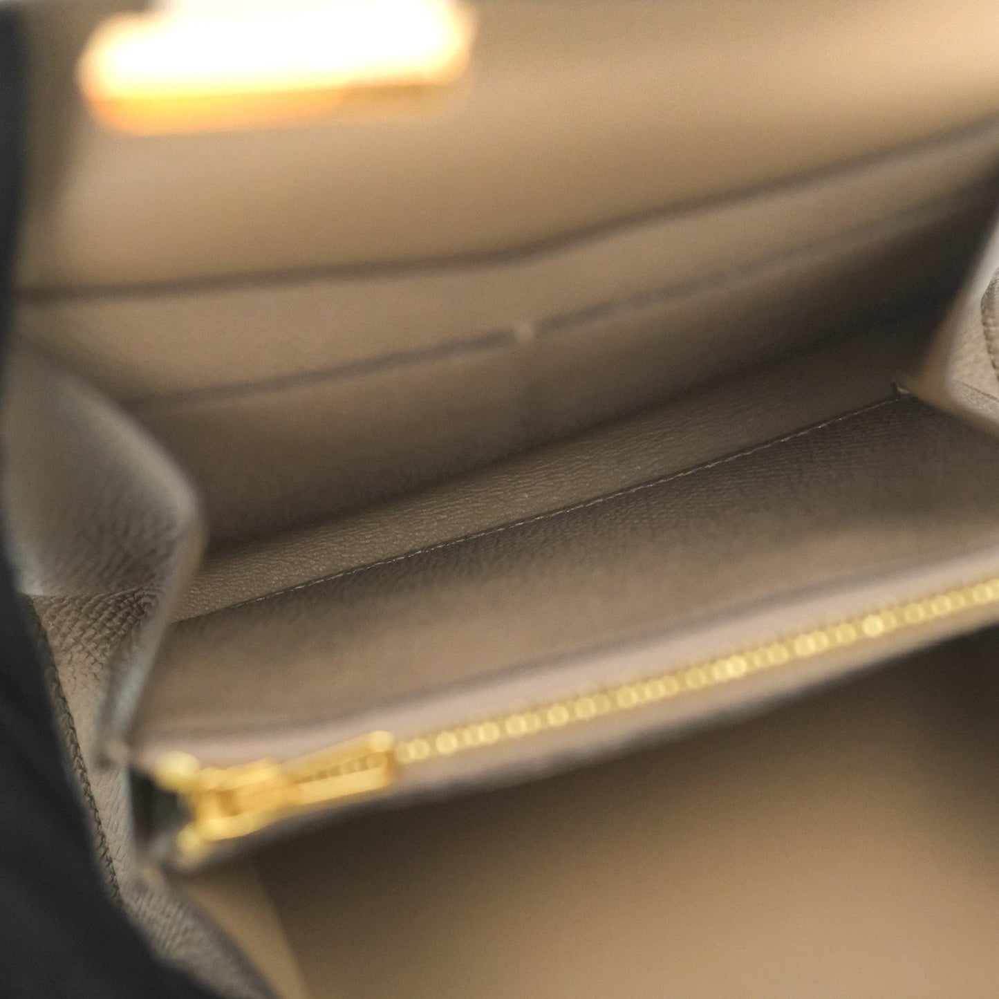 Hermès Constance Short Wallet Gris Asphalt Epsom Rose Gold Hardware