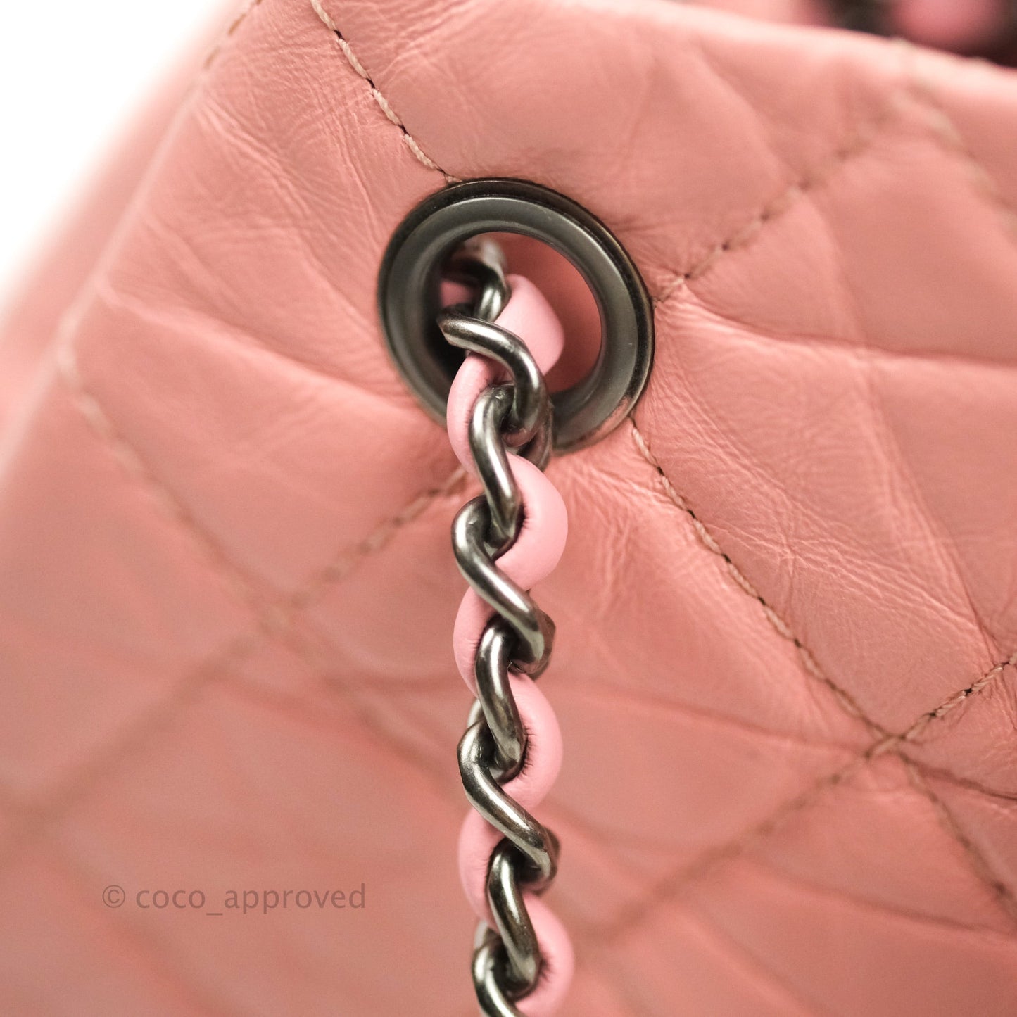 Chanel Gabrielle Backpack Pink Aged Calfskin Small Black