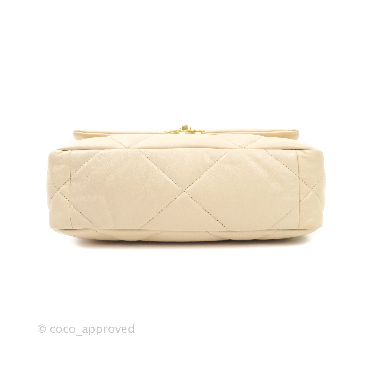 Chanel 19 Small Beige Goatskin Mixed Hardware