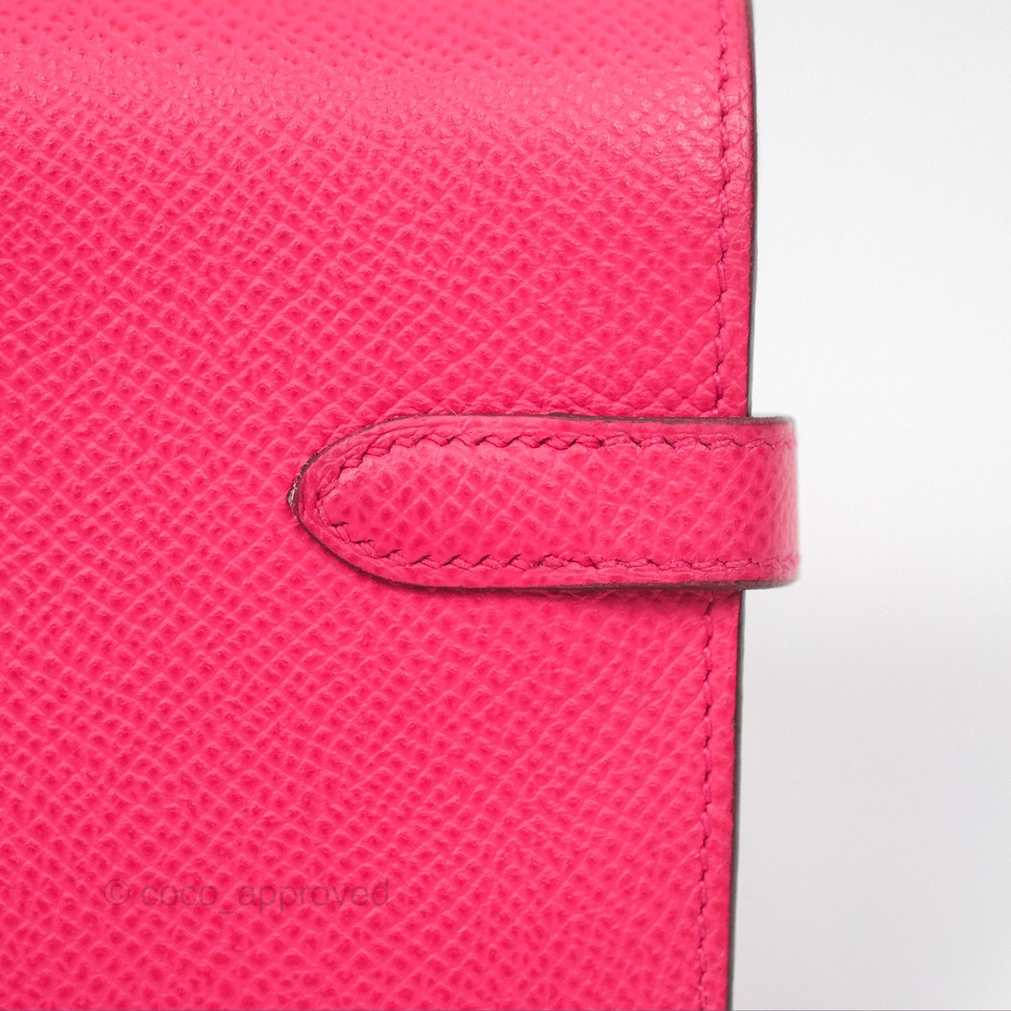 Hermès Small Kelly Wallet Rose Extreme I6 Epsom Palladium Hardware