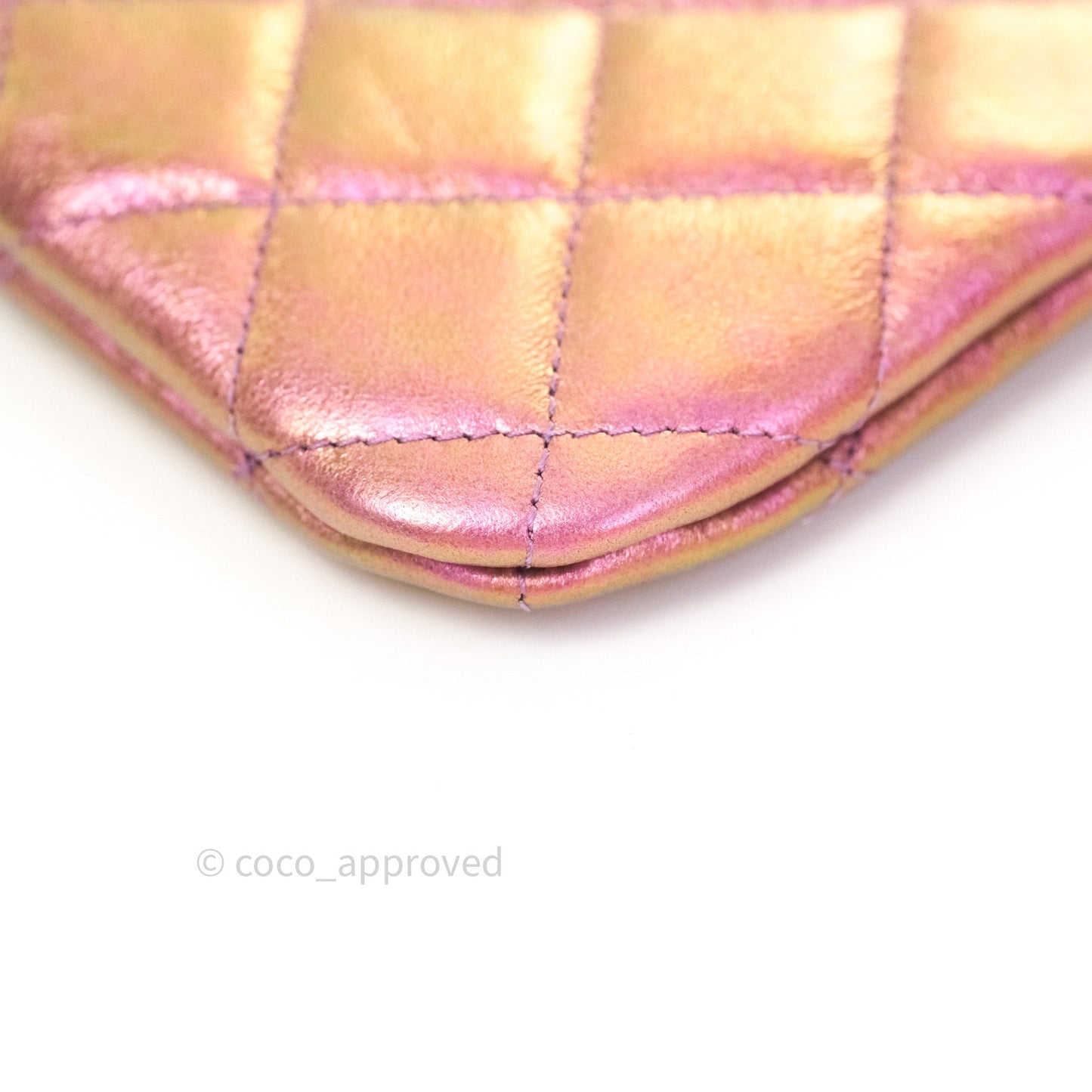 Chanel Quilted Mini O Case Iridescent Purple Gold Hardware 20B