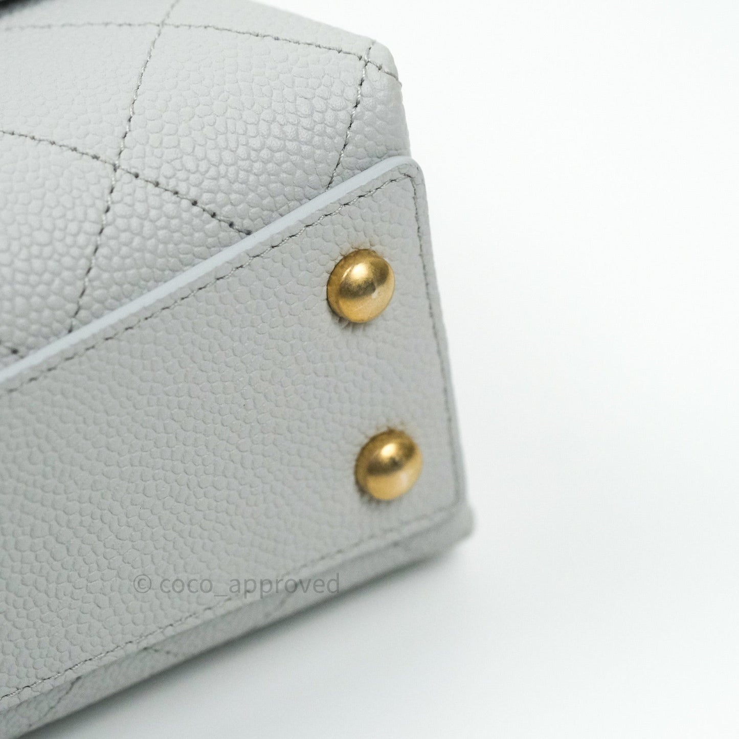 Chanel Chic Affinity Small Grained Calfskin Grey Gold Hardware